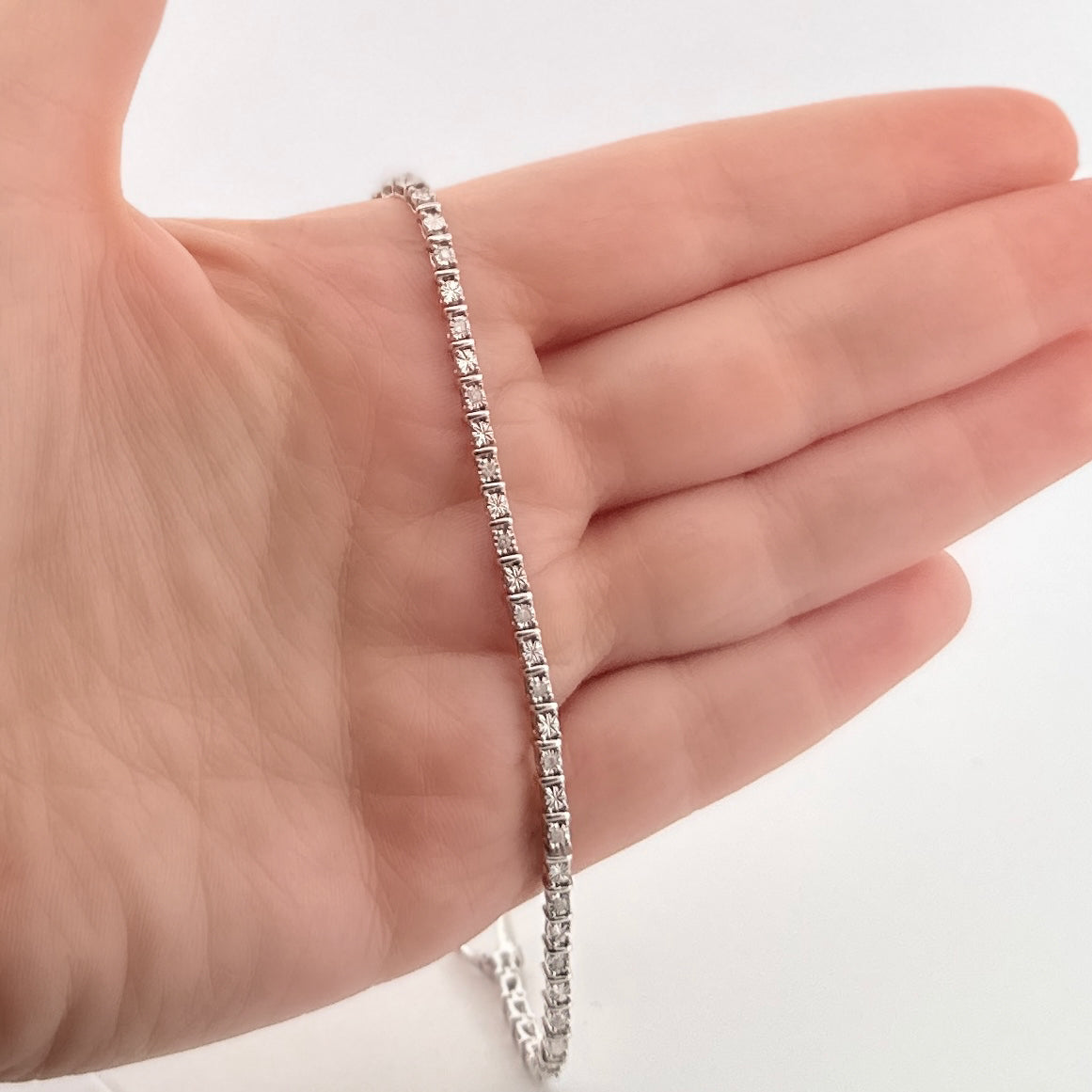 Pulsera de plata con Diamantes $215 dlls
