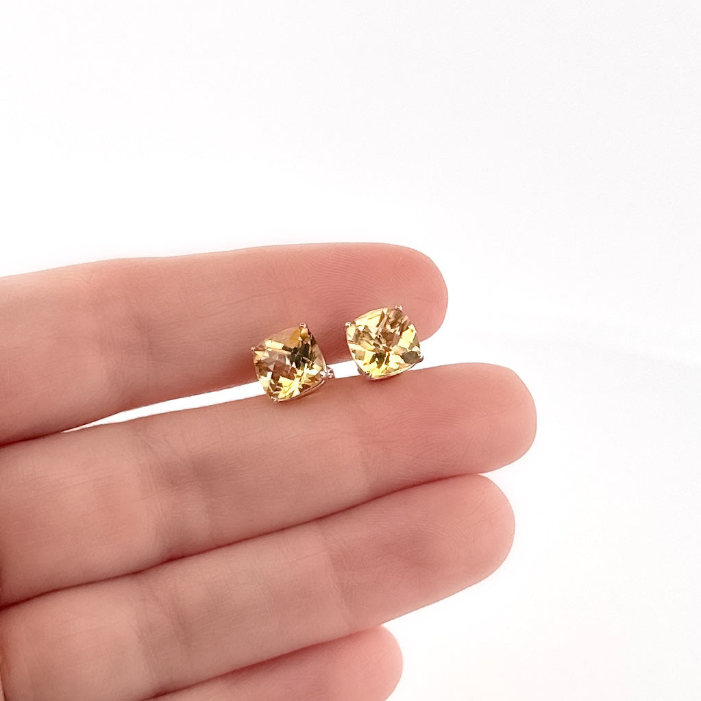 Aretes de ORO de Citrina $250 dlls