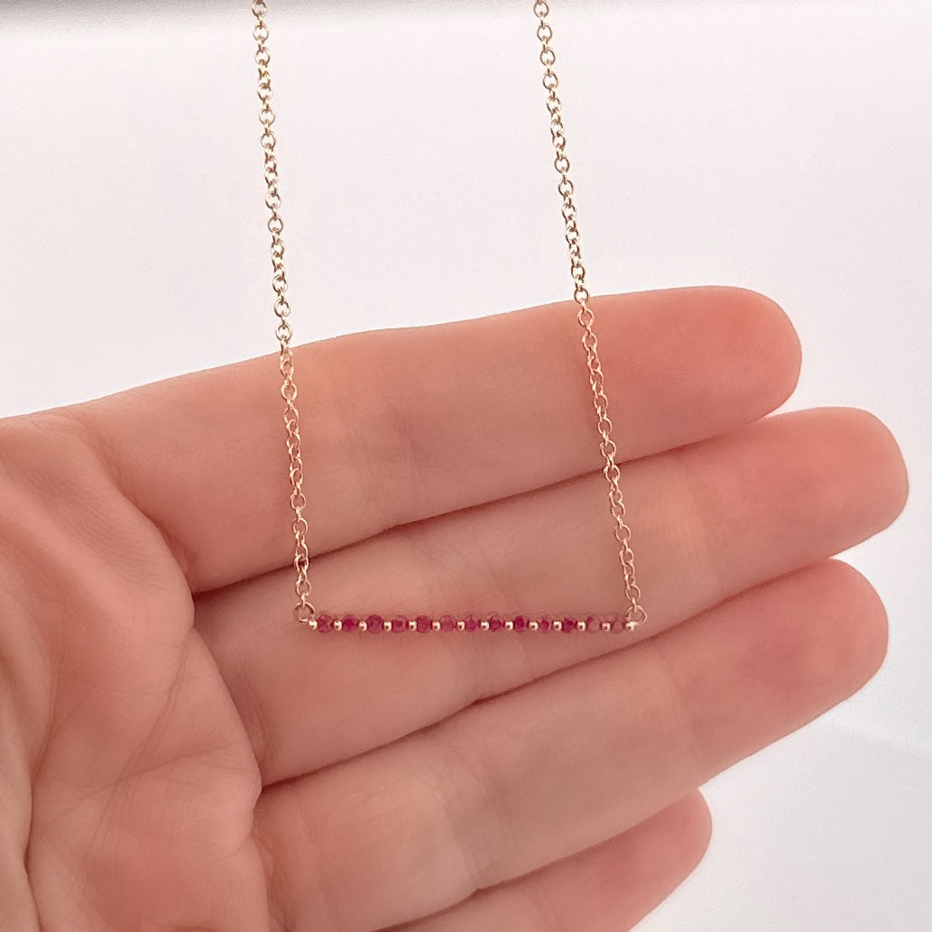 Cadenita de ORO con Rubies