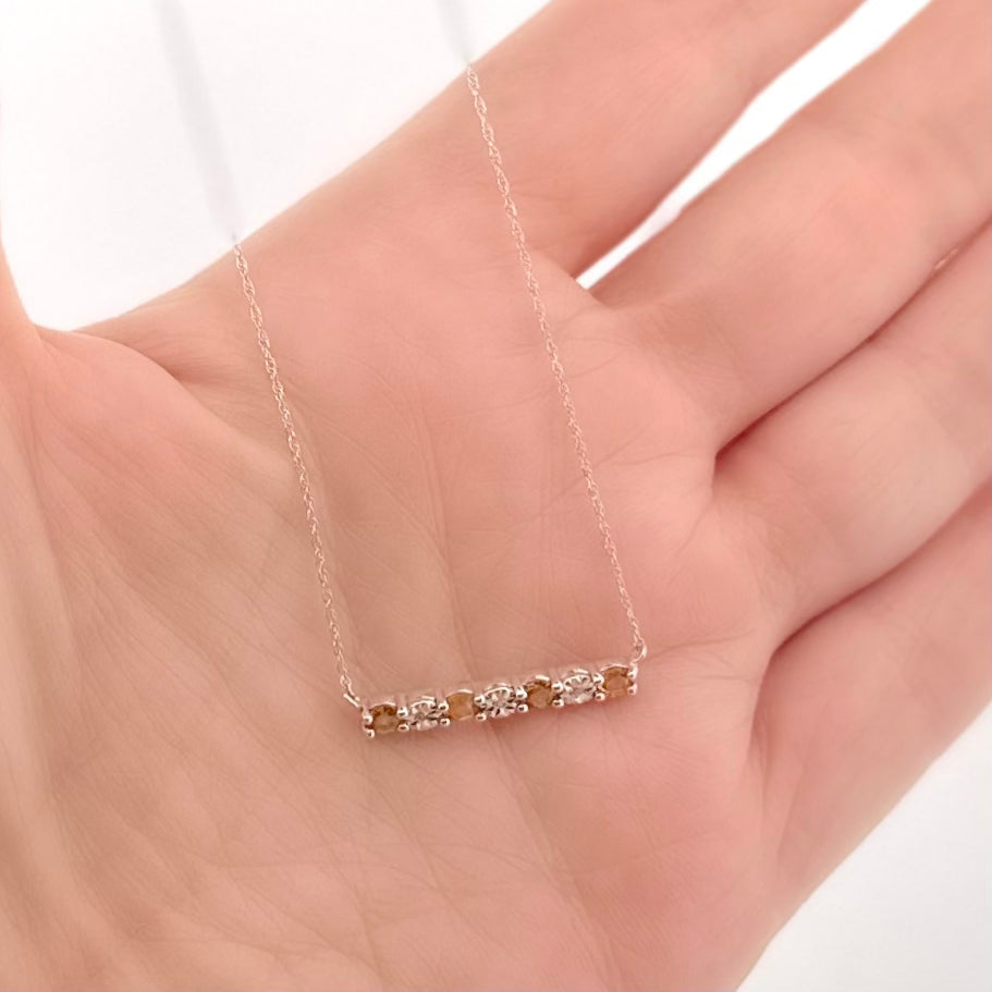 Cadenita de ORO con Citrinas y Diamantes