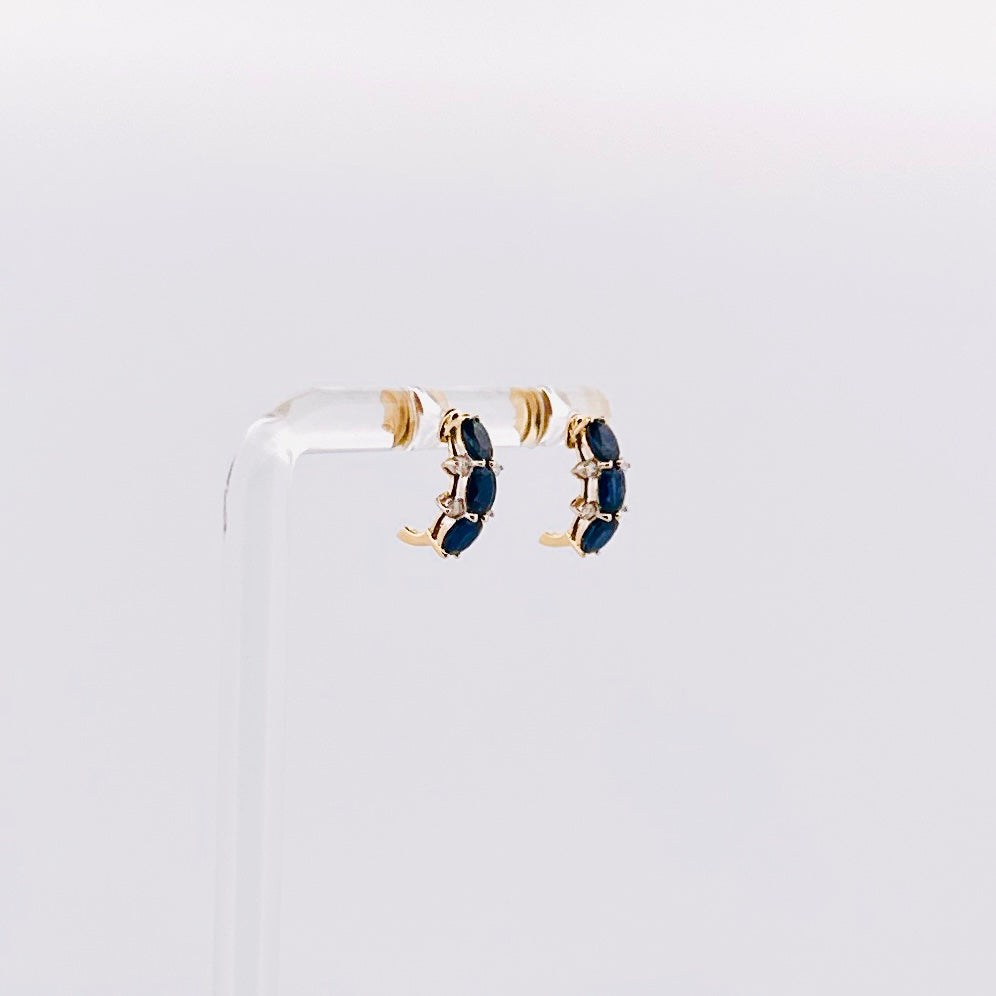 Arracadas de ORO con Zafiros y Diamantes