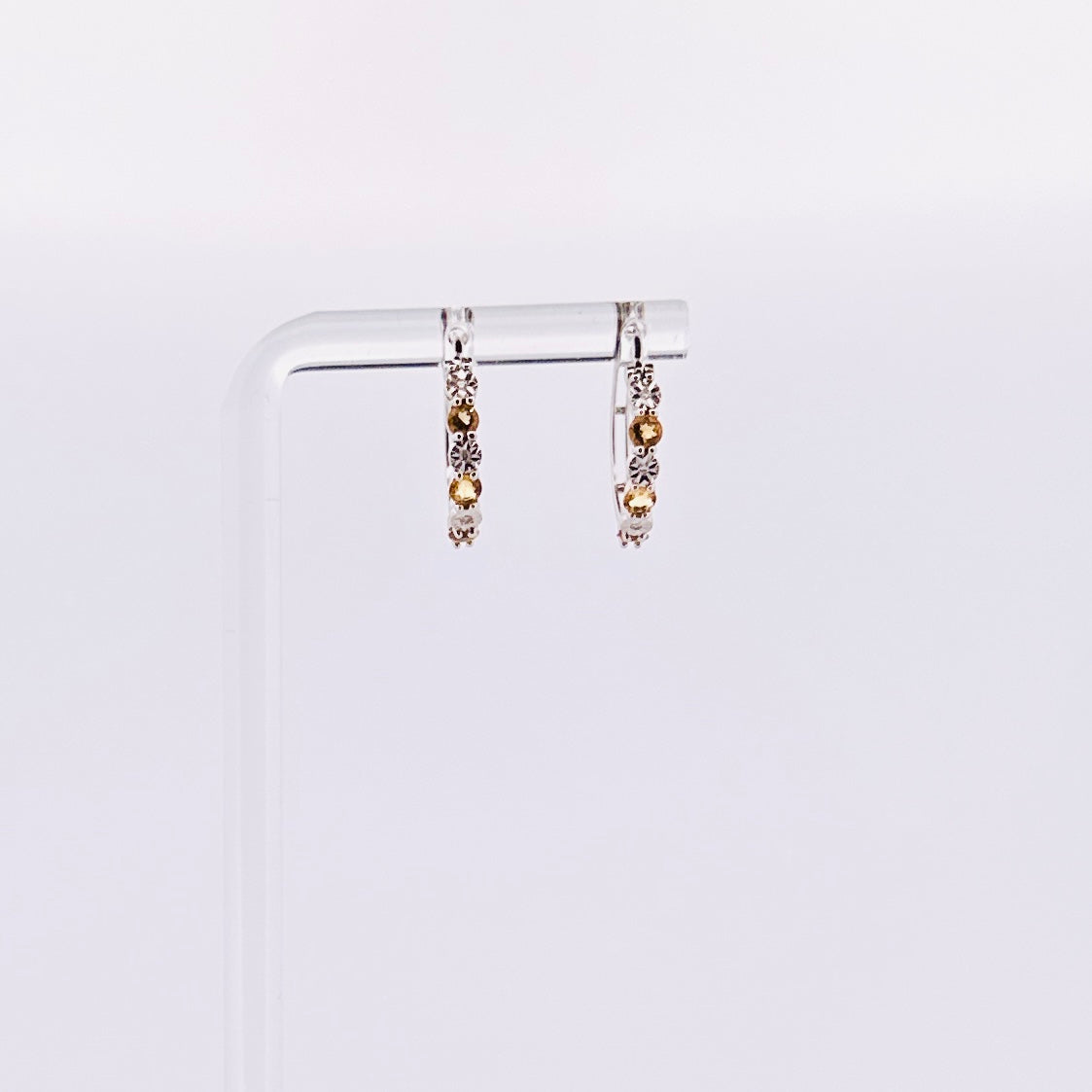 Arracadas de ORO con Citrinas y Diamantes