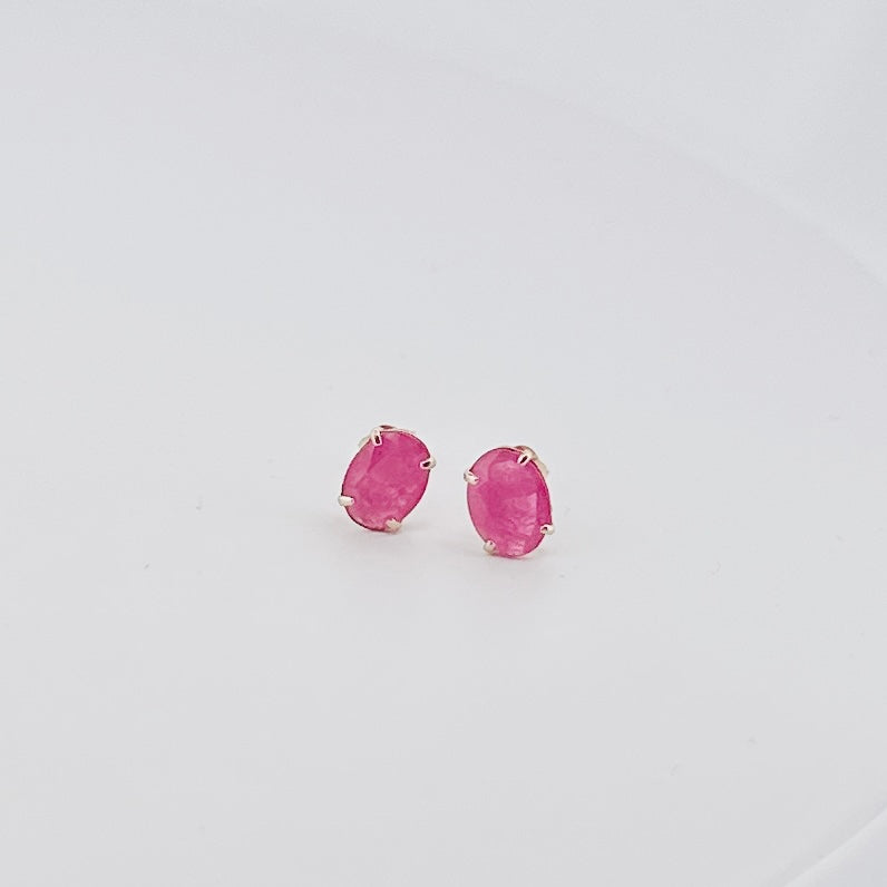 Aretes de ORO ovalados de Rubi