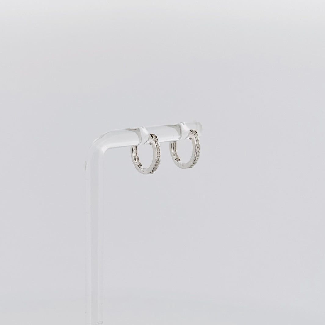 Arracadas de ORO BLANCO con Diamantes