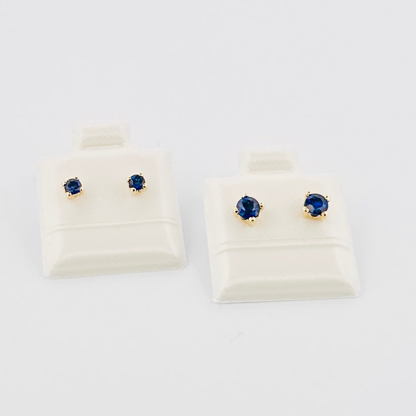 Aretes de ORO con ZAFIRO $140 y $180 dlls