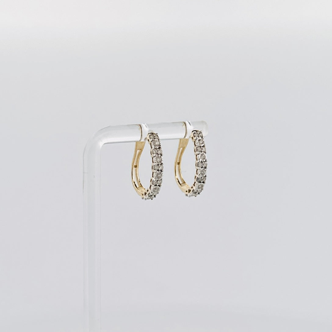 Arracadas de ORO amarillo con Diamantes