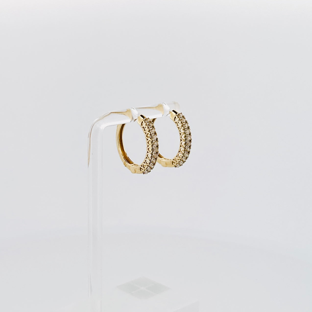 Arracadas de ORO amarillo con Diamantes