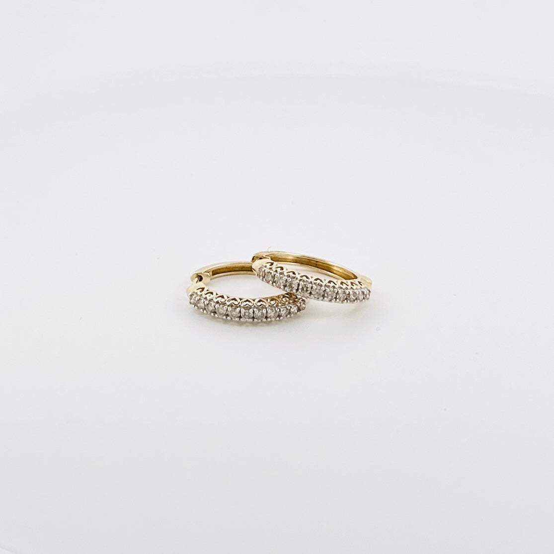 Arracadas de ORO amarillo con Diamantes