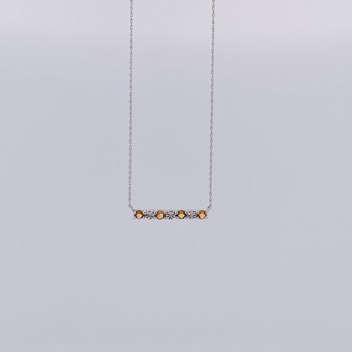 Cadenita de ORO con Citrinas y Diamantes