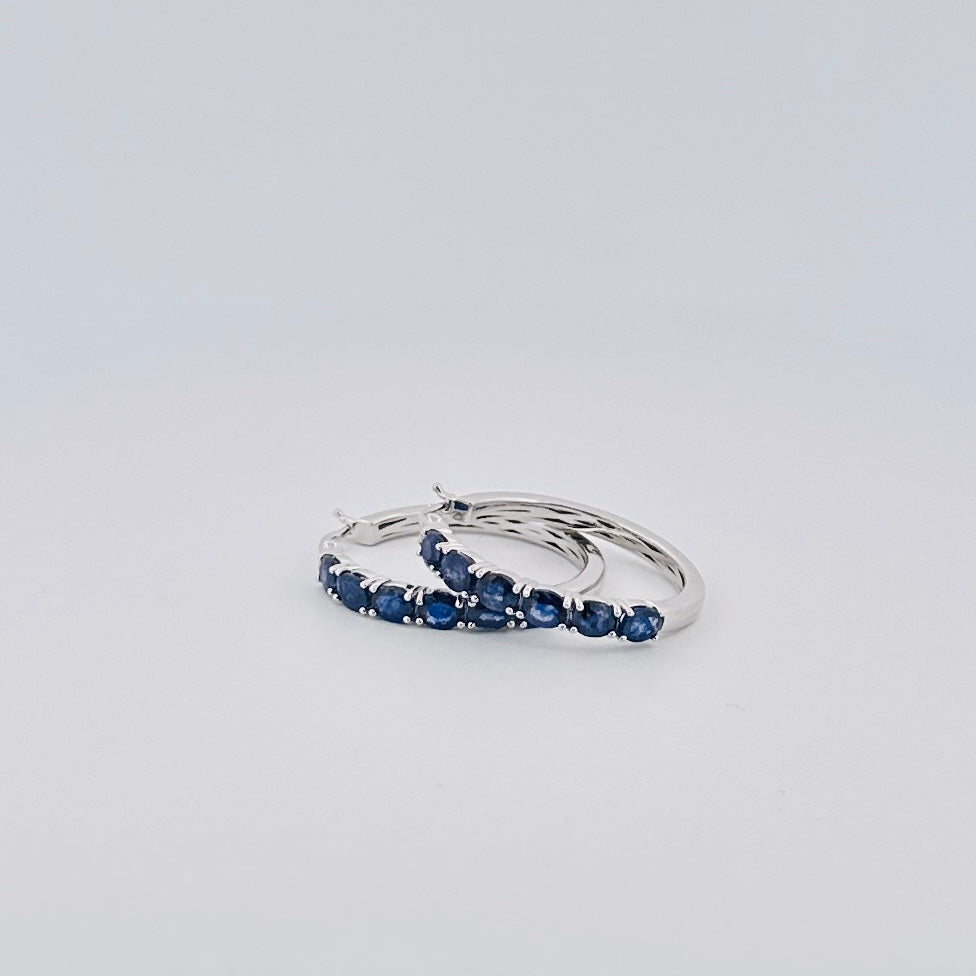 Arracadas de plata con ZAFIROS $215 dlls