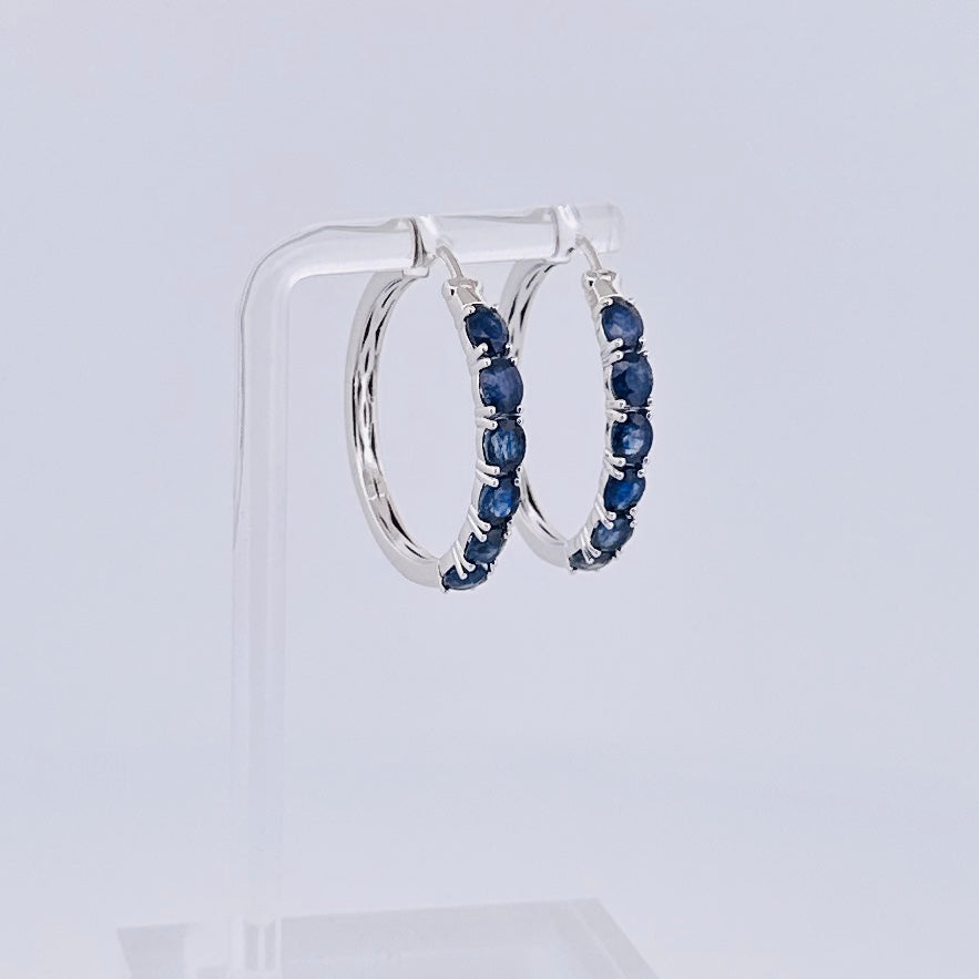 Arracadas de plata con ZAFIROS $215 dlls