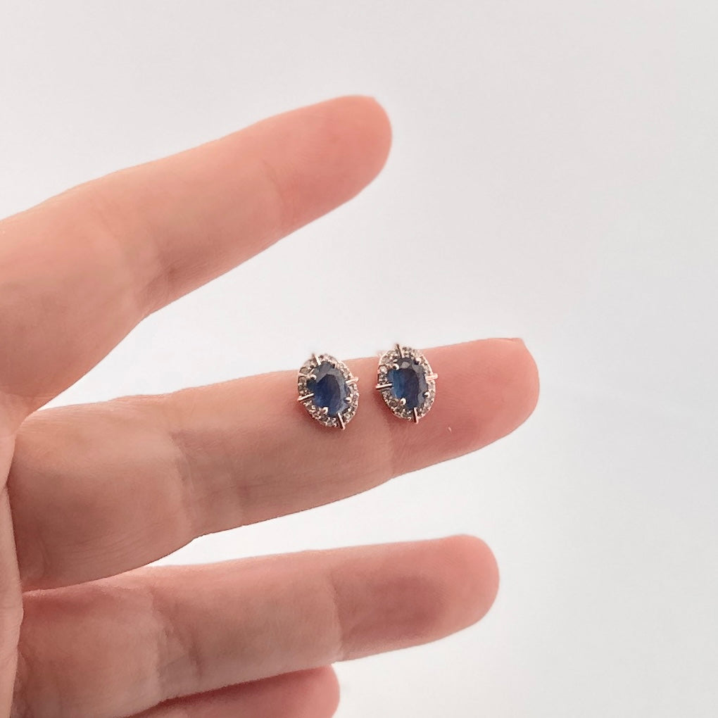 Aretes de ORO de Zafiros $380 dlls