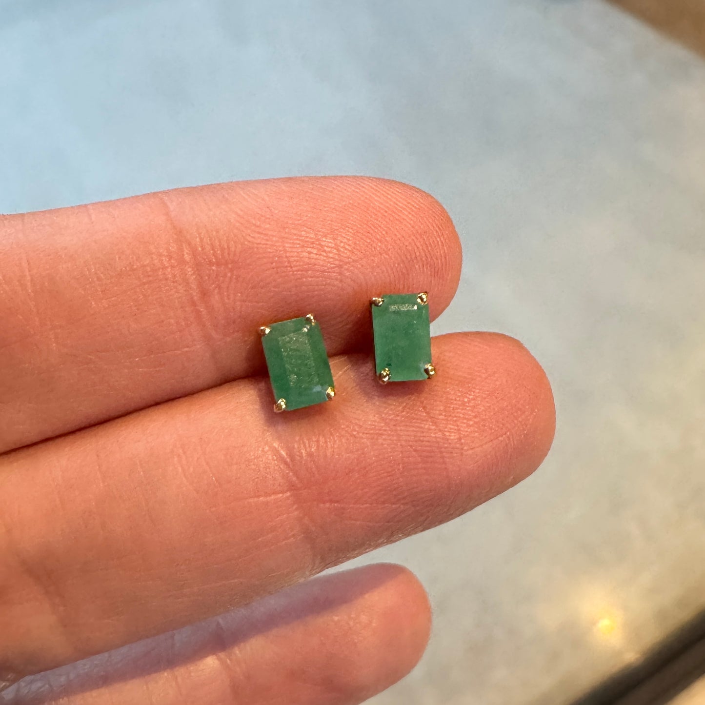 Aretes de ORO de ESMERALDAS $310 dlls