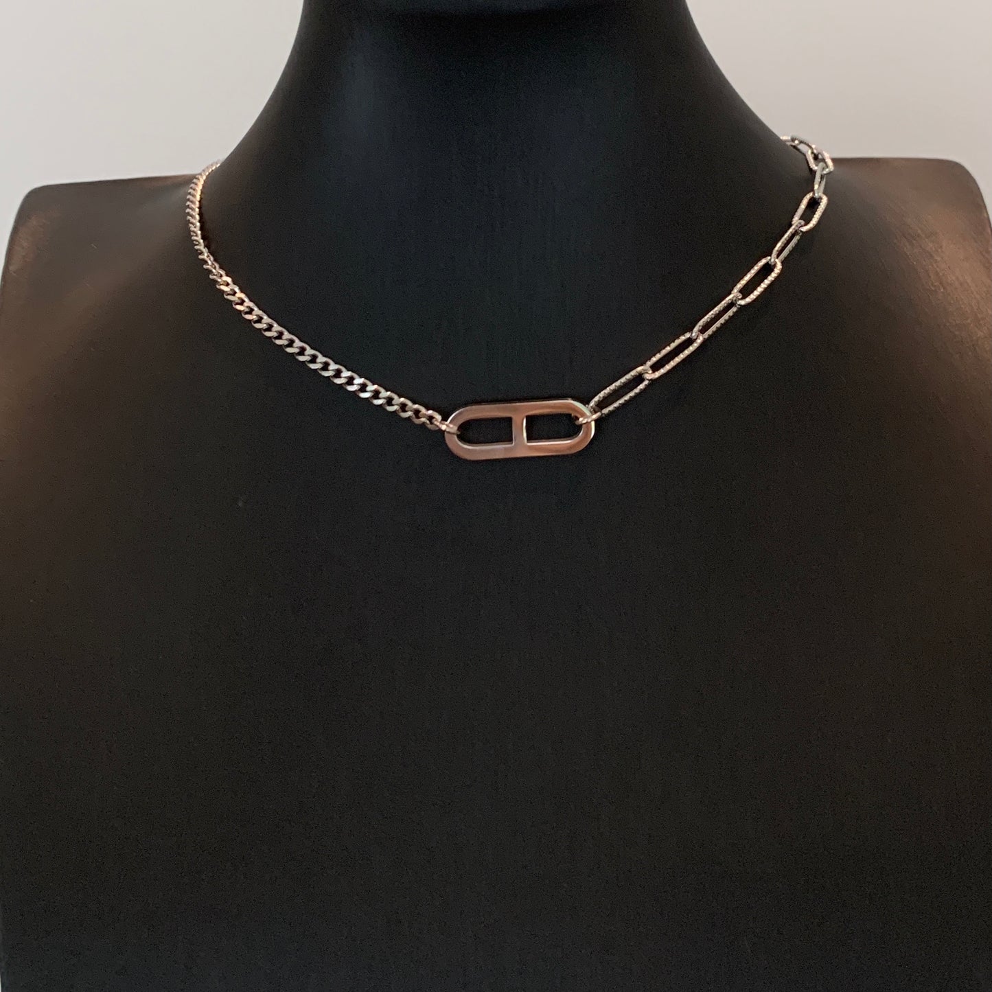 Collar de cadenas combinadas de ACERO INOXIDABLE