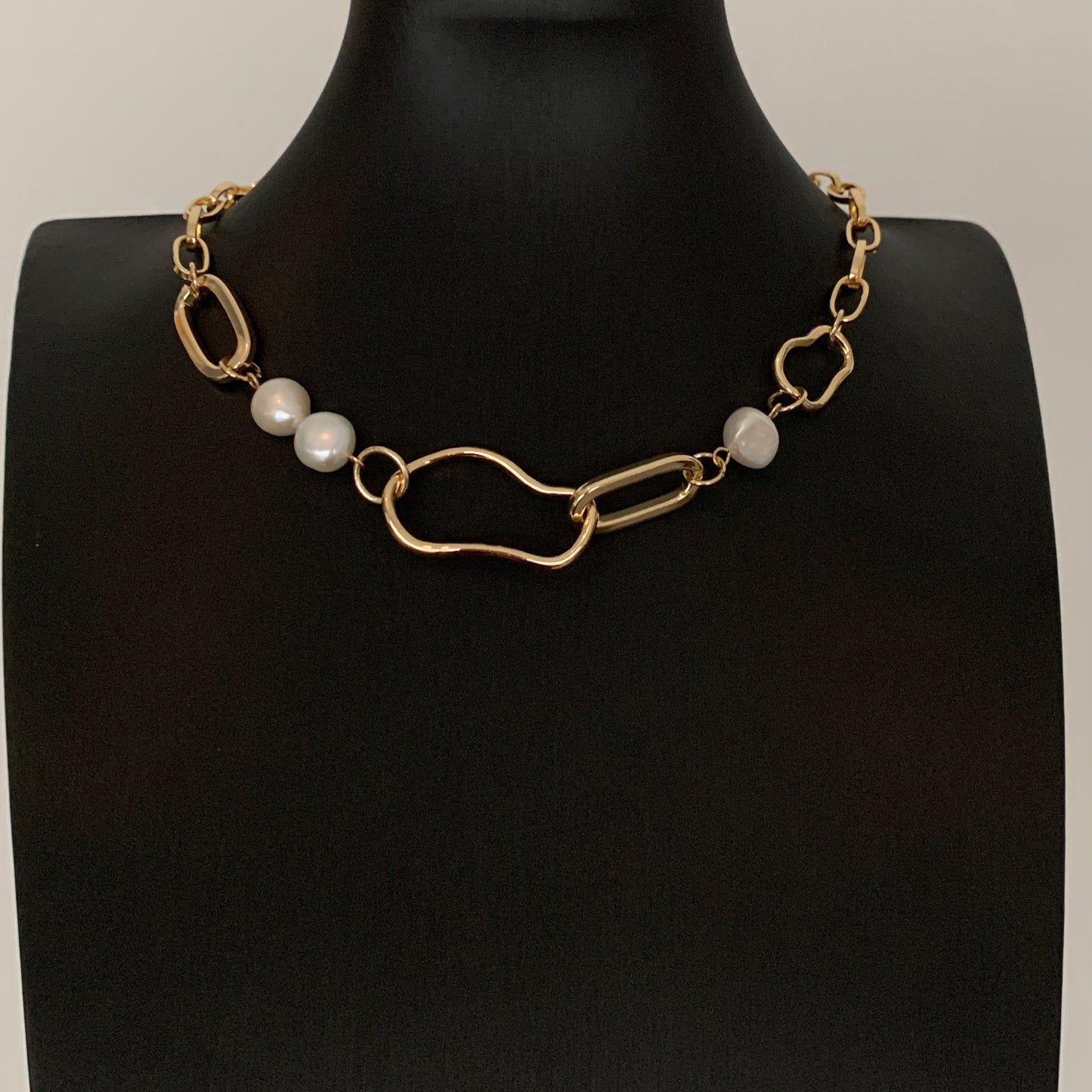 Collar con ESLABONES y PERLAS