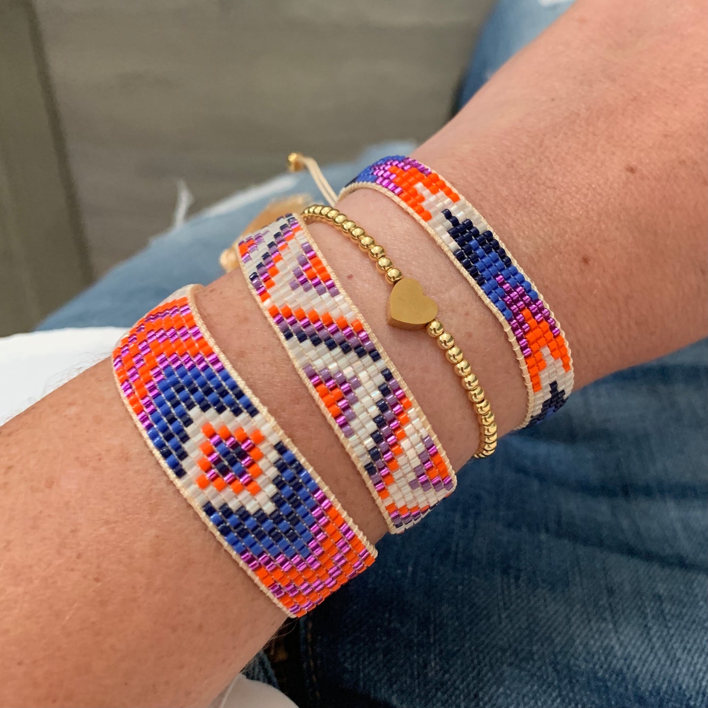 PEACH/HEART bracelet set