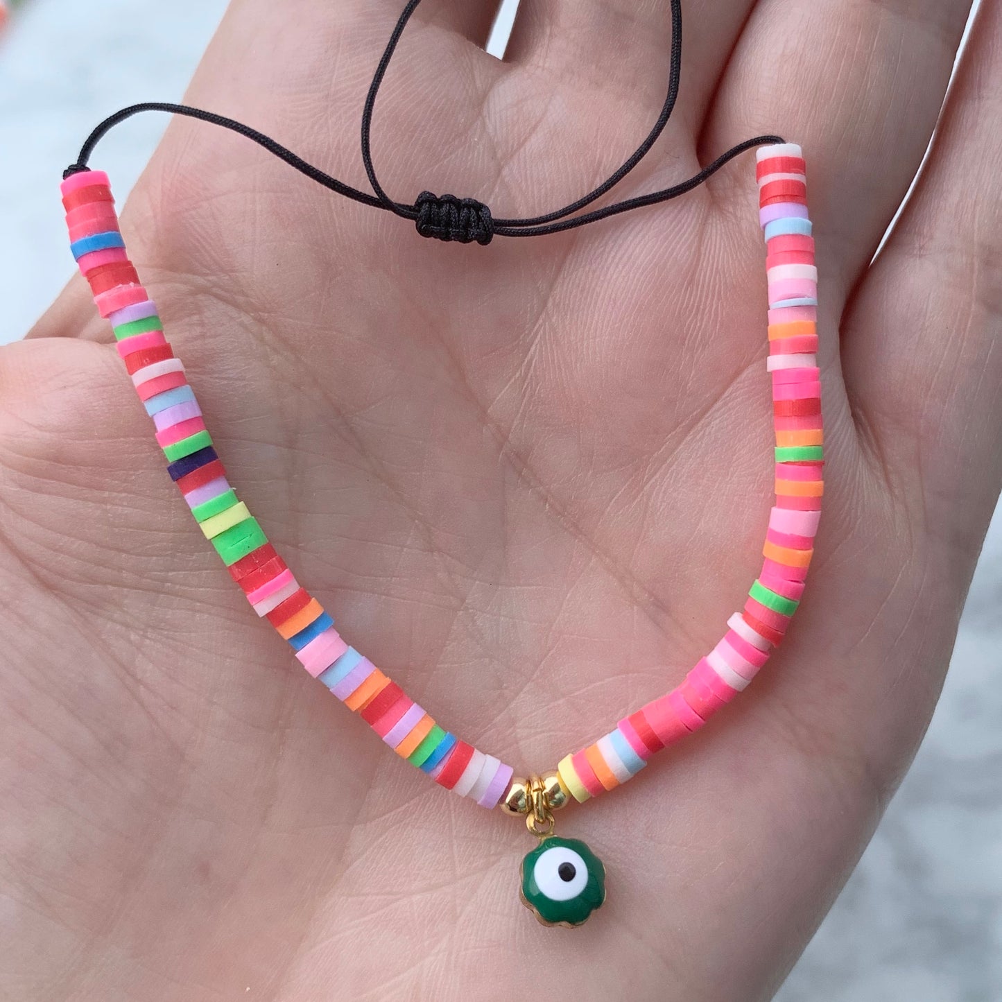 Pulseras ajustables de COLORES con OJITO