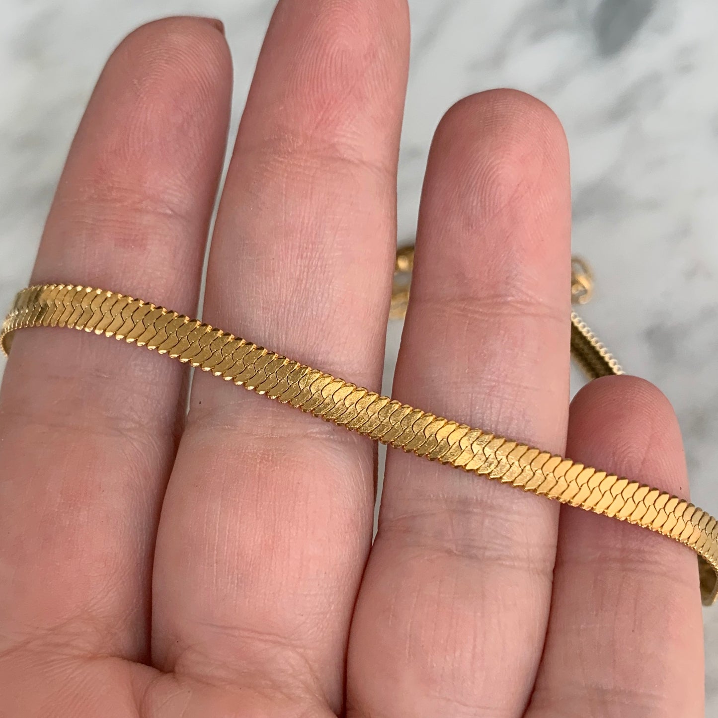 Choker DORADO PLANO de ACERO INOXIDABLE