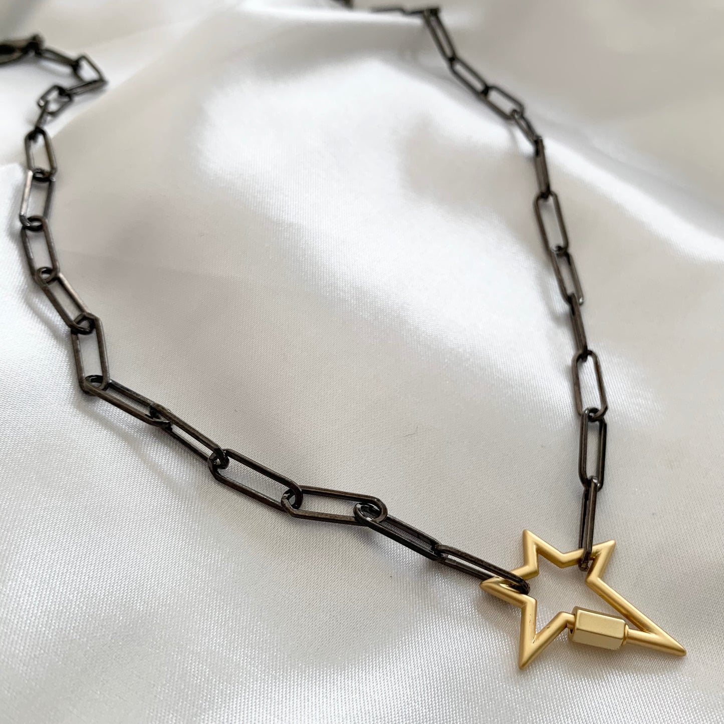 Cadena de baño de ACERO con candado de ESTRELLA
