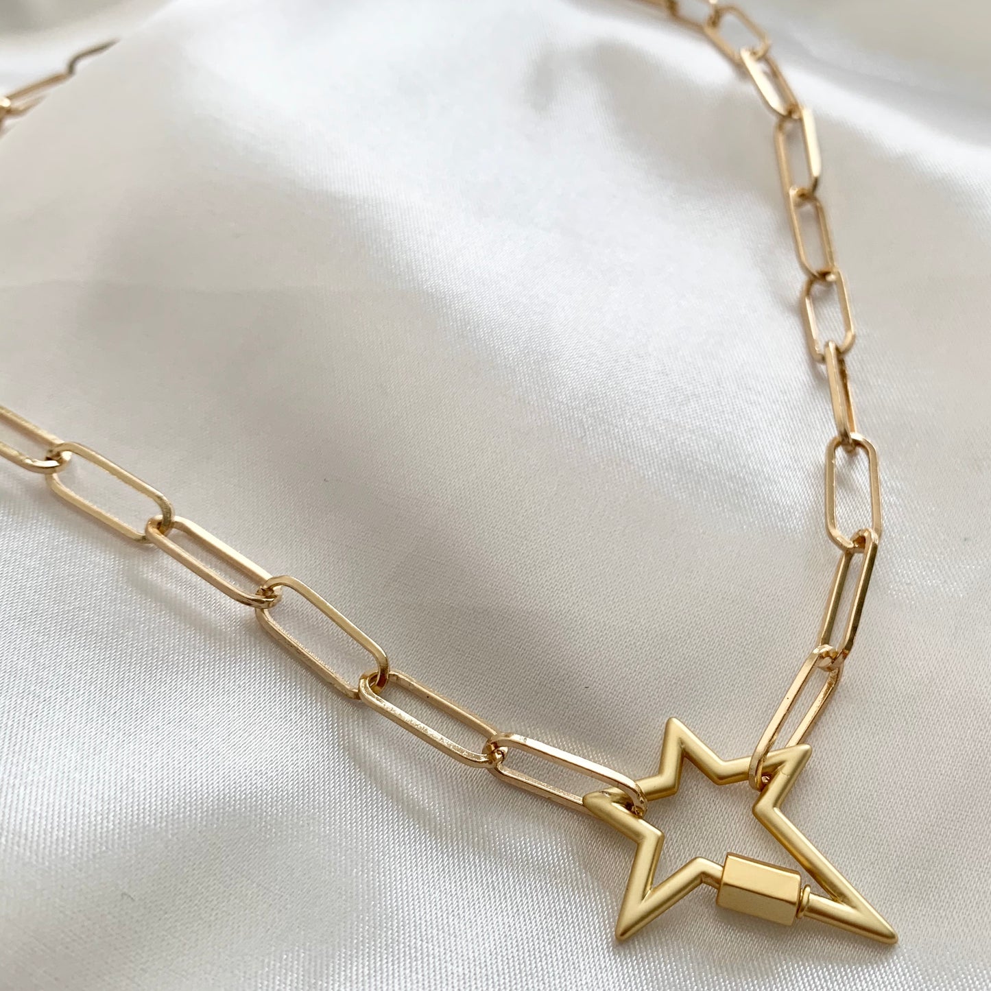 Cadena de baño de ACERO con candado de ESTRELLA