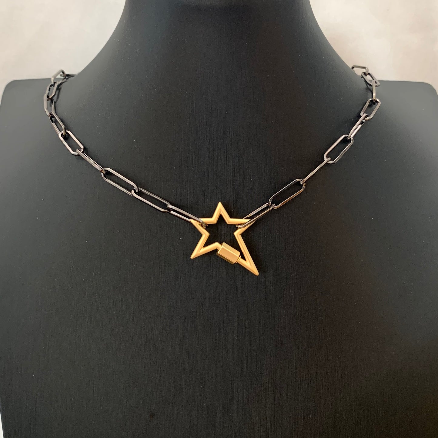 Cadena de baño de ACERO con candado de ESTRELLA