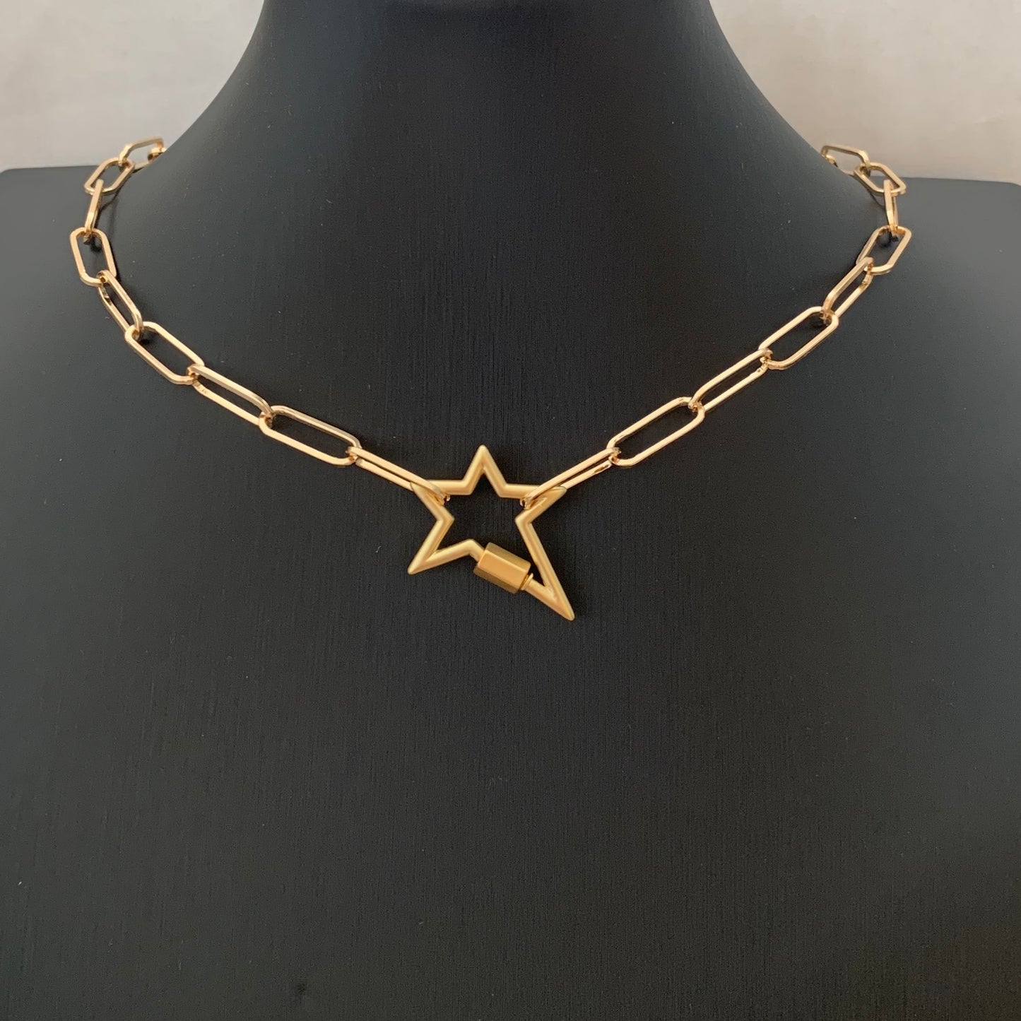 Cadena de baño de ACERO con candado de ESTRELLA