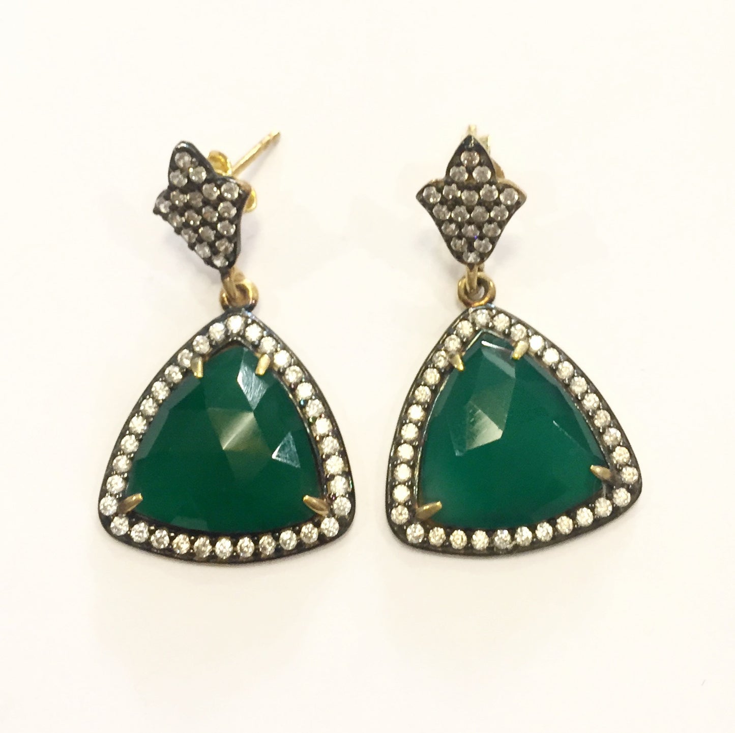 Aretes de topaz y zafiro
