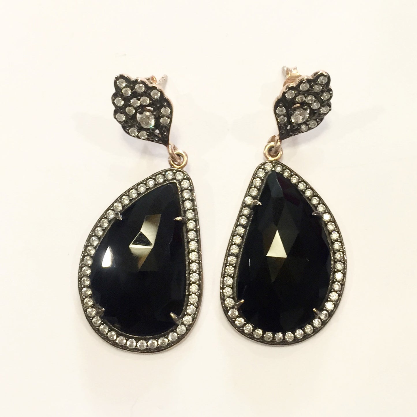 Aretes de topaz y zafiro