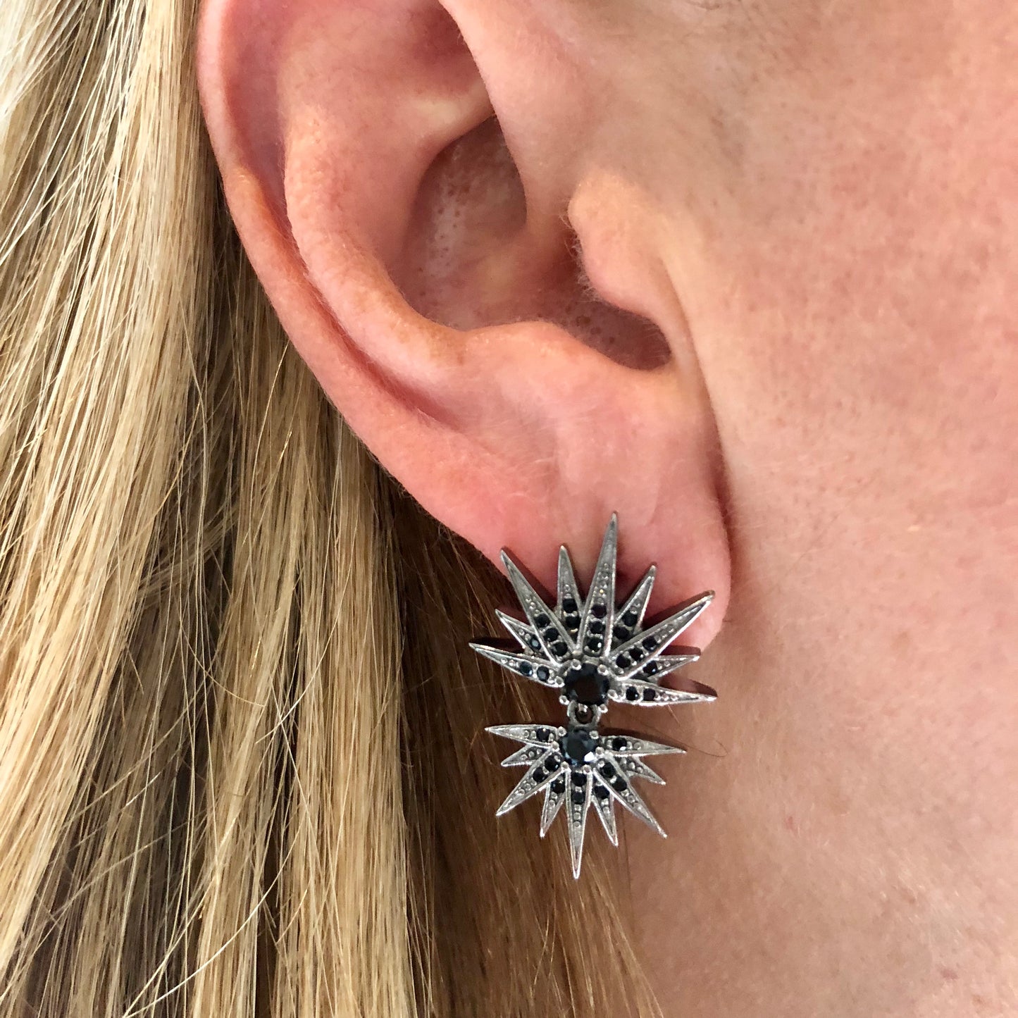 Arete de PLATA de ESTRELLA DIVIDIDA (H.Stern)