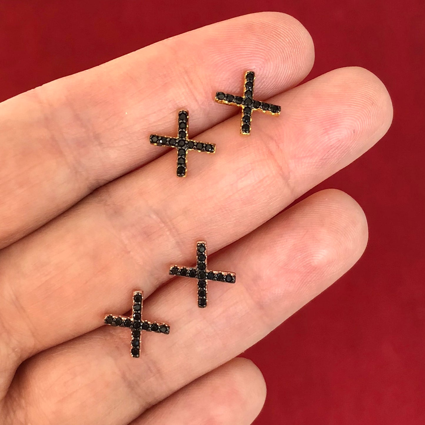 Arete de plata .925 de X