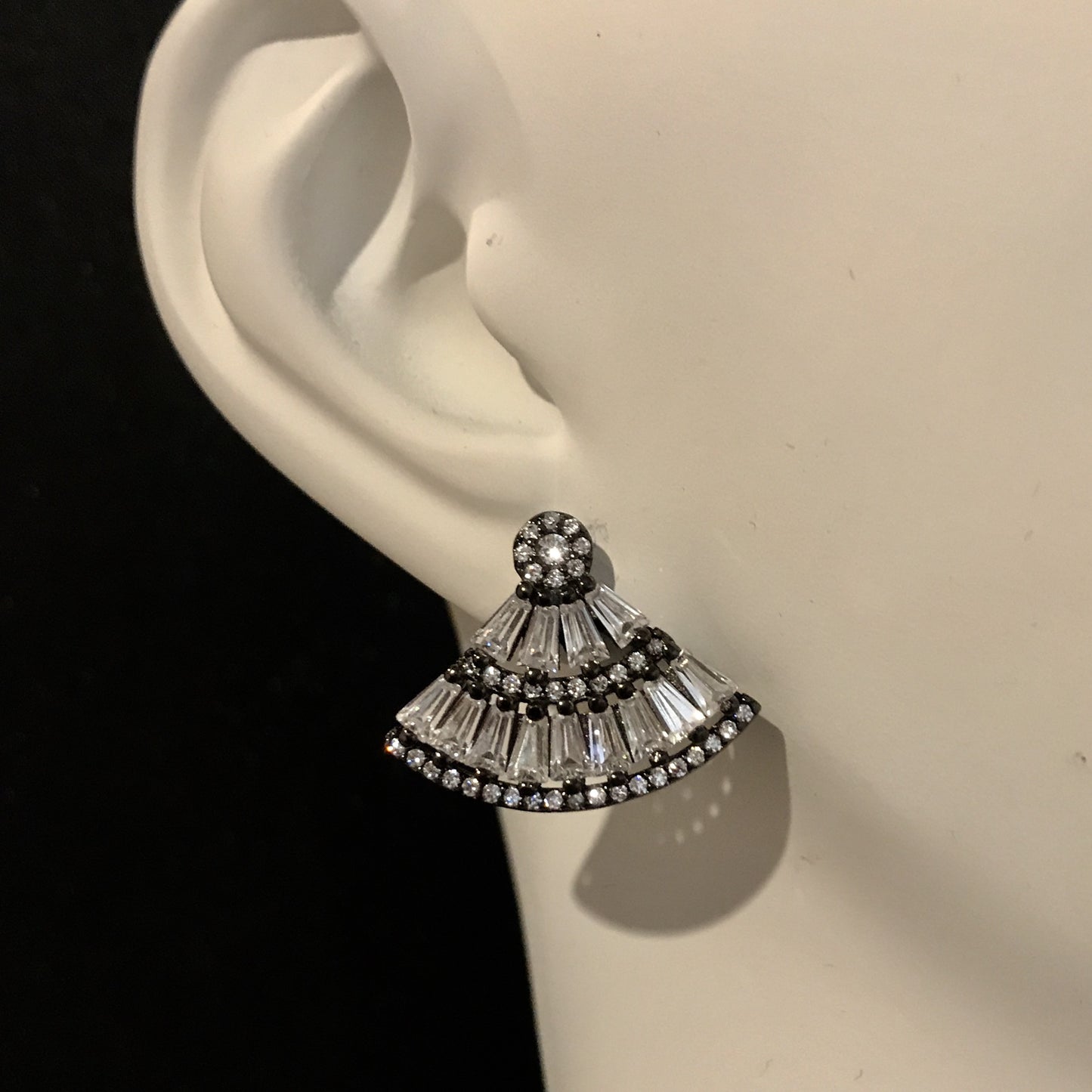 Aretes de plata con BAGUETTES