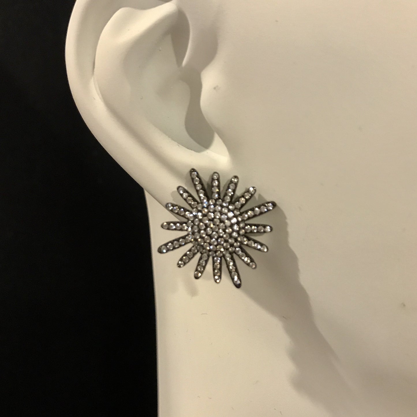 Aretes de plata de SOL con ZIRCONIAS