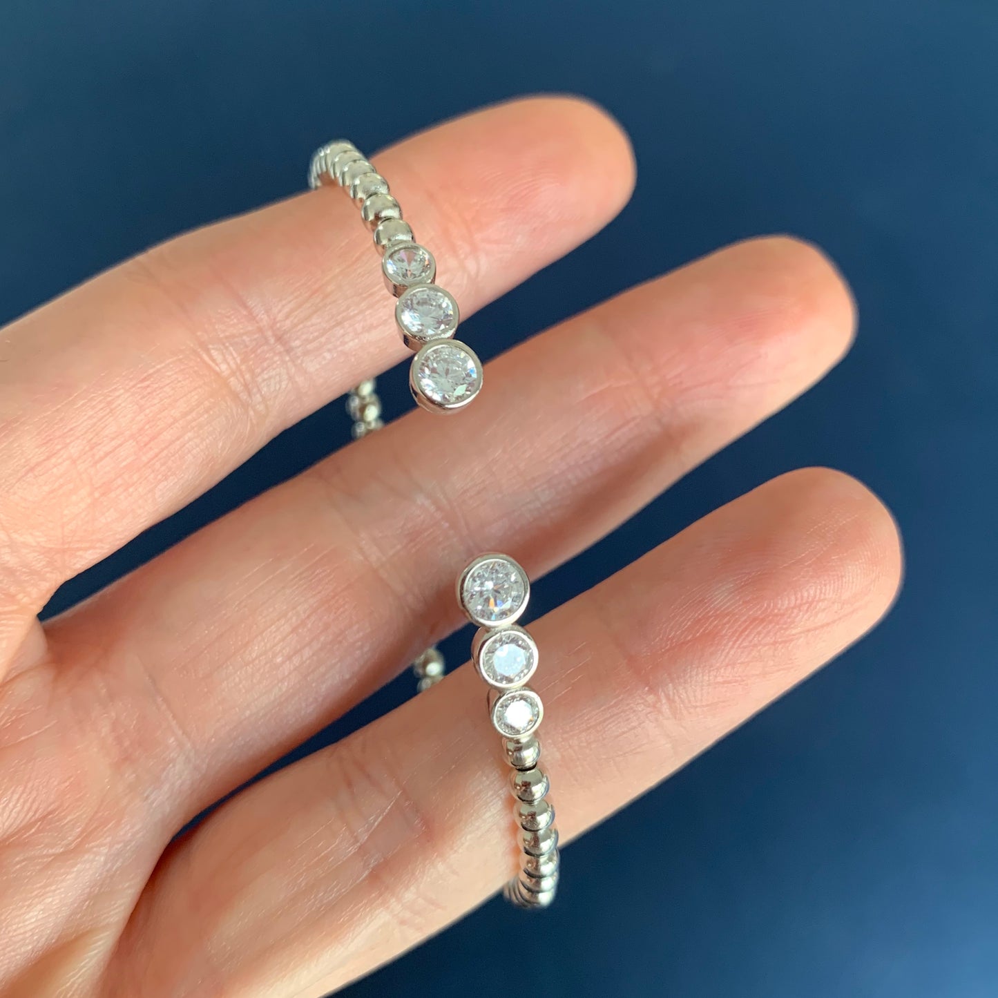 Pulseras CUFF de PLATA y ZIRCONIAS