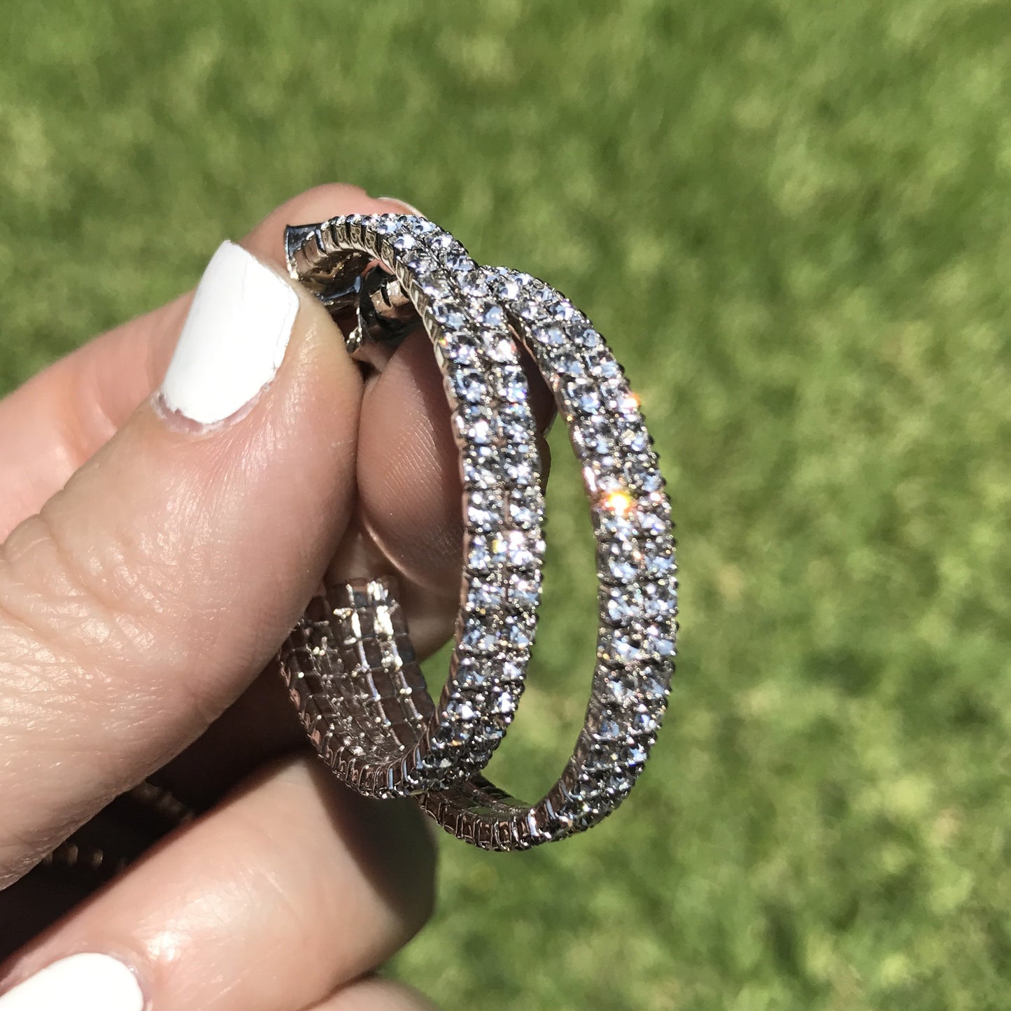 Arracadas de RODIO con ZIRCONIAS