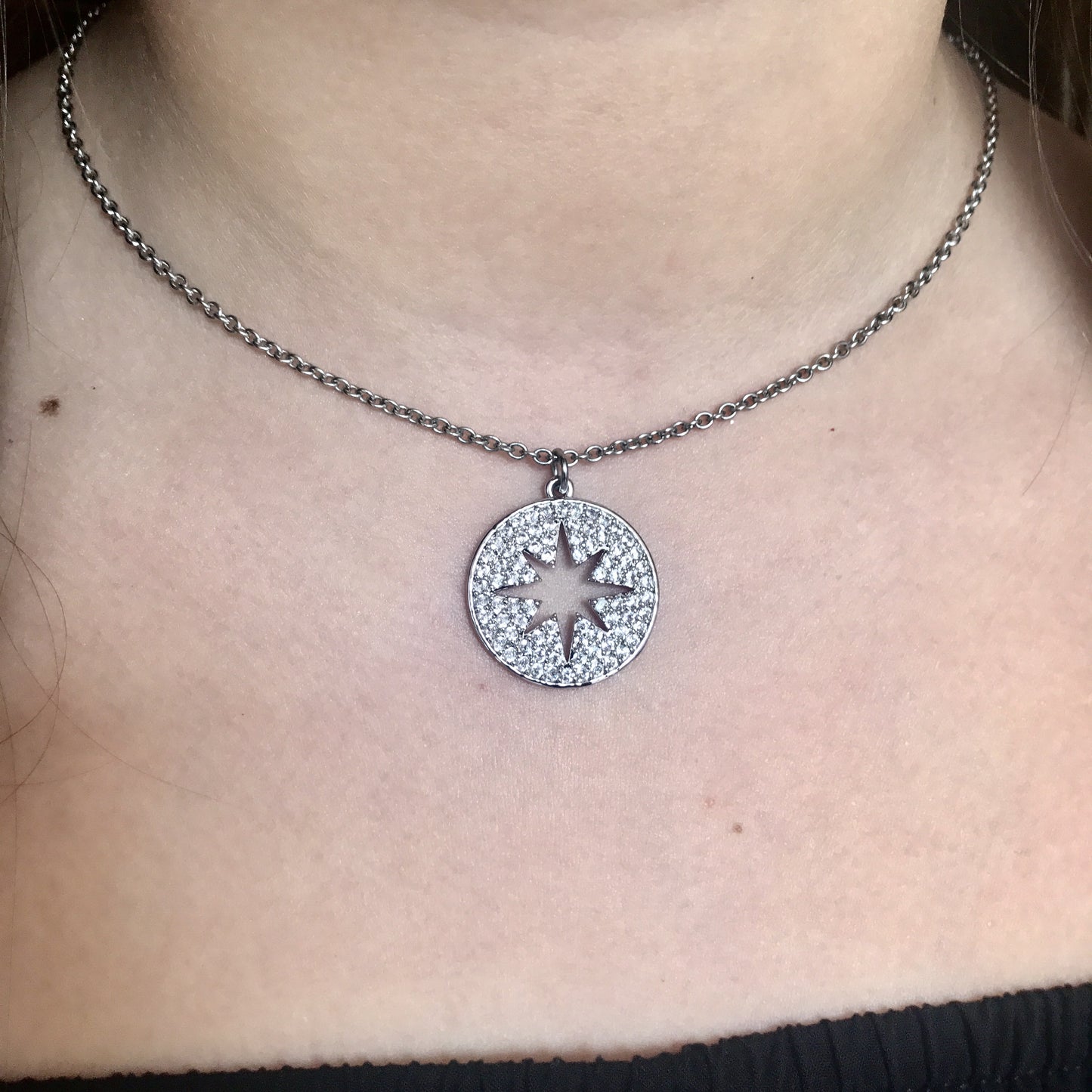 Chokers con CADENITA PLATEADA con ZIRCONIAS