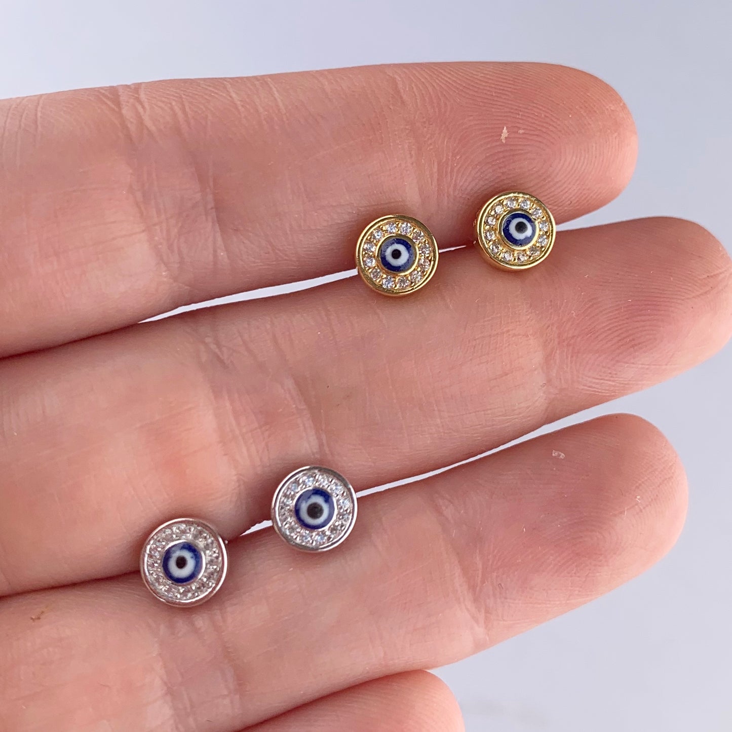 Aretes de PLATA con OJO REDONDO