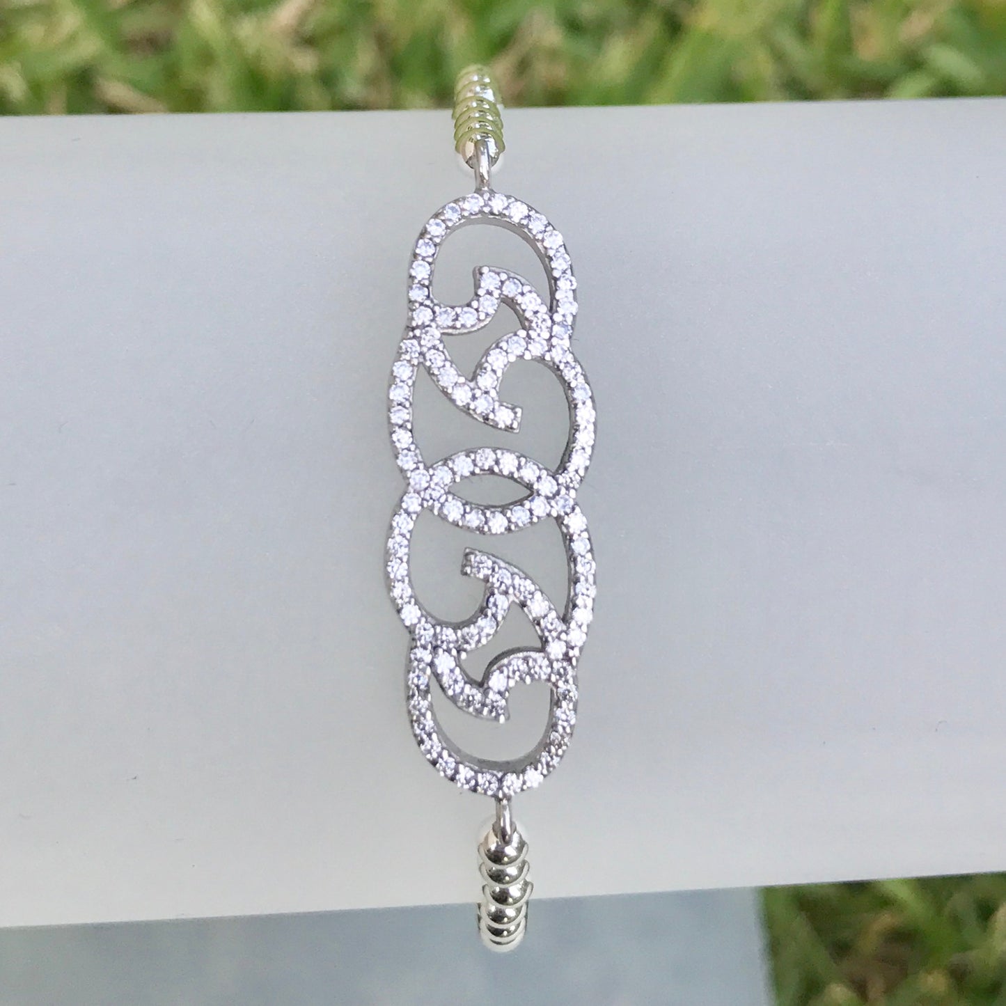Pulseras ELASTICAS de bolitas y DIJES de PLATA .925