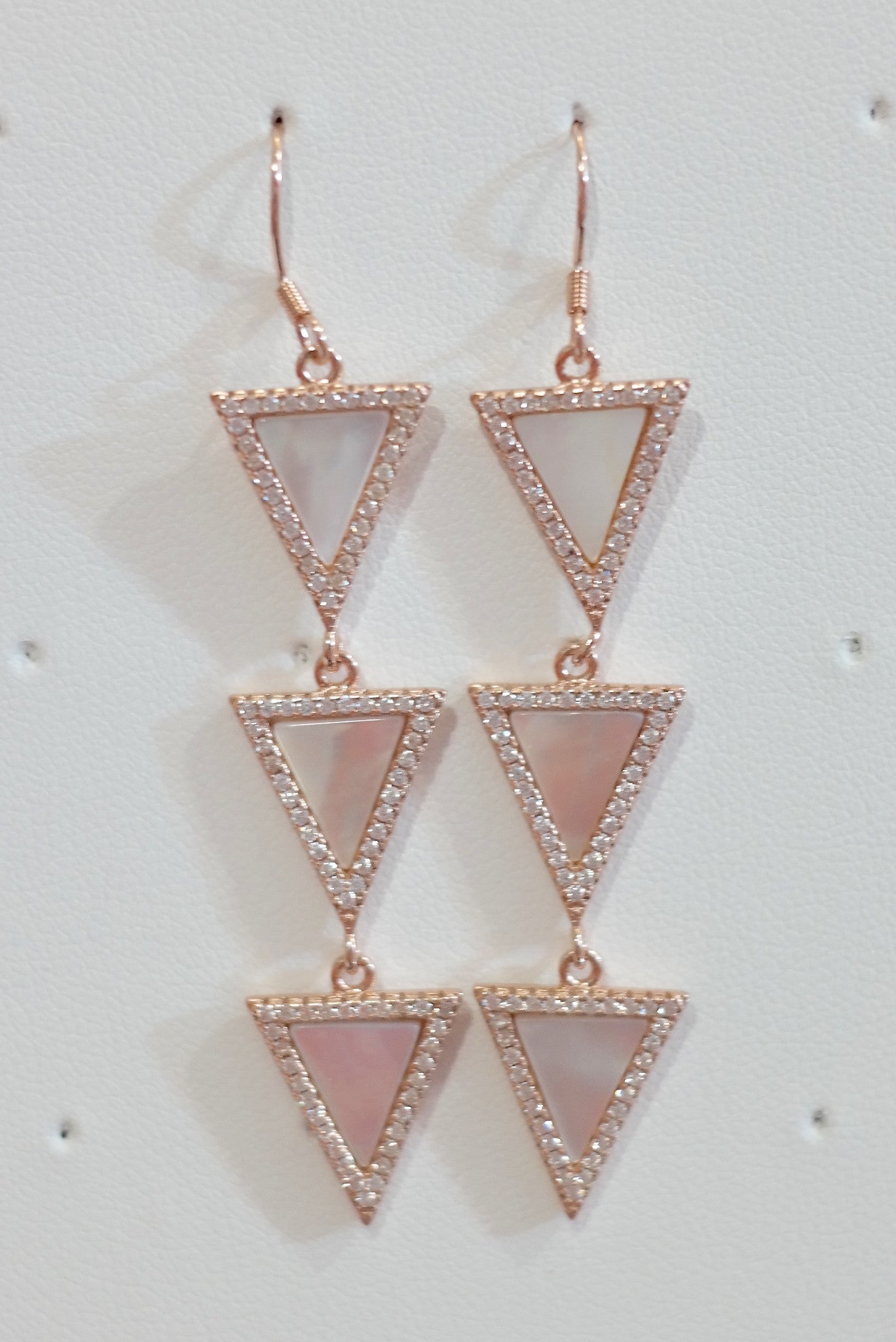 Aretes de Madre Perla Triples