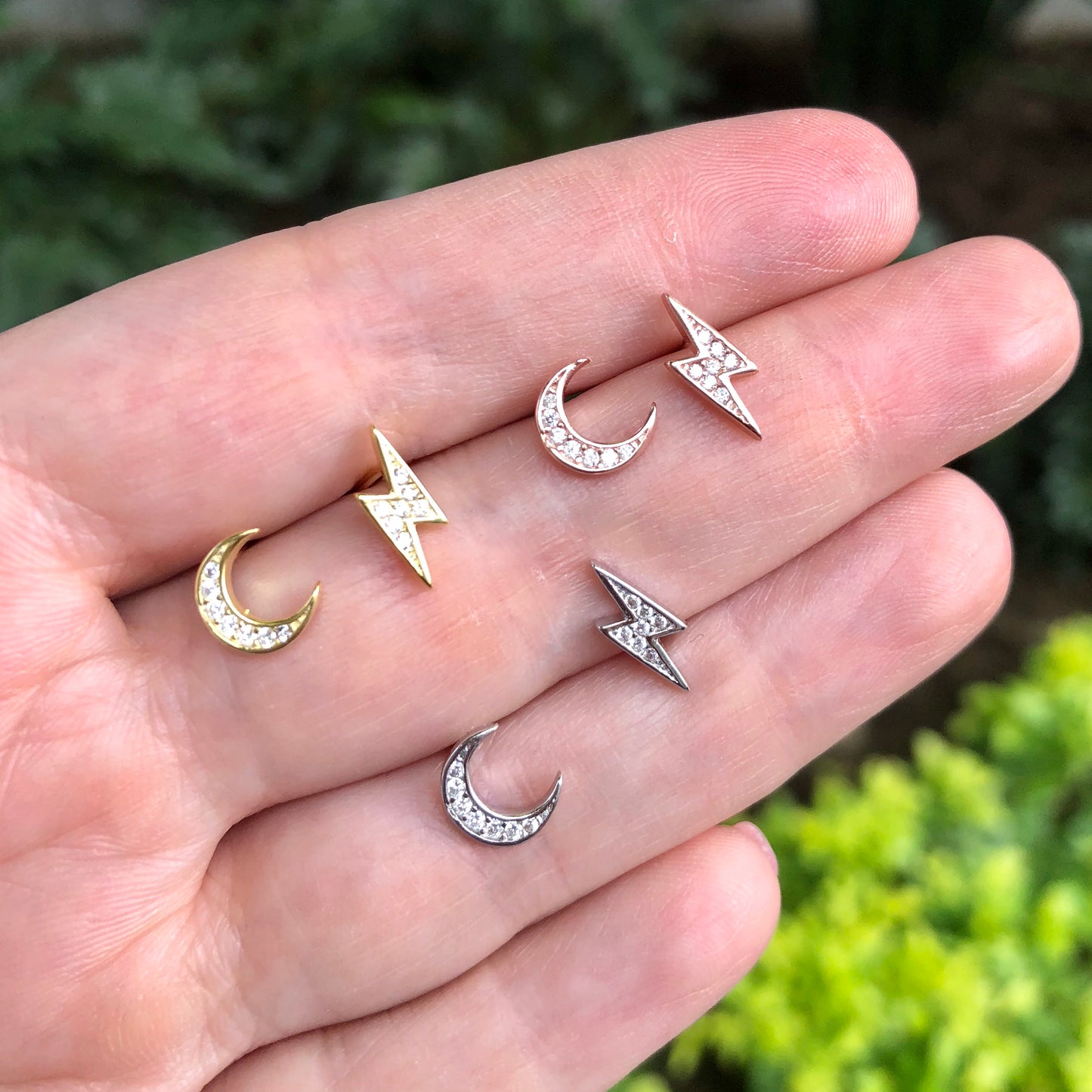 Arete de plata .925 de LUNA y RAYO