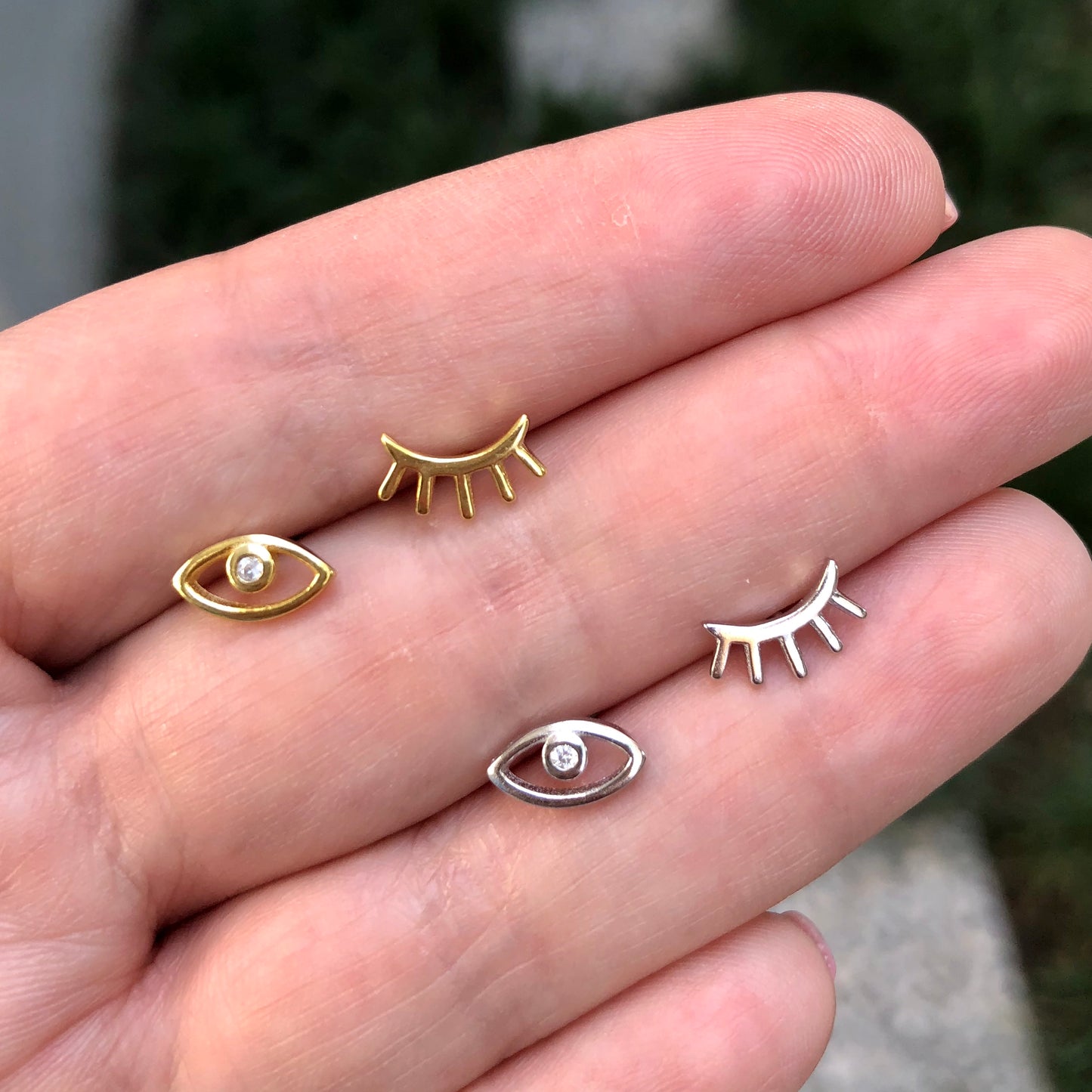 Arete de plata .925 de OJITO y PESTAÑAS