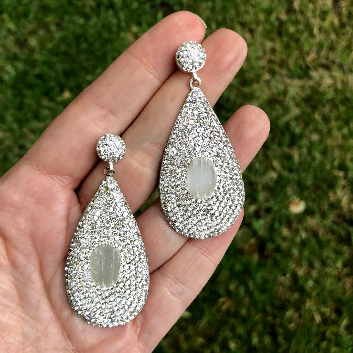 Aretes TURCOS de GOTA PLATEADA