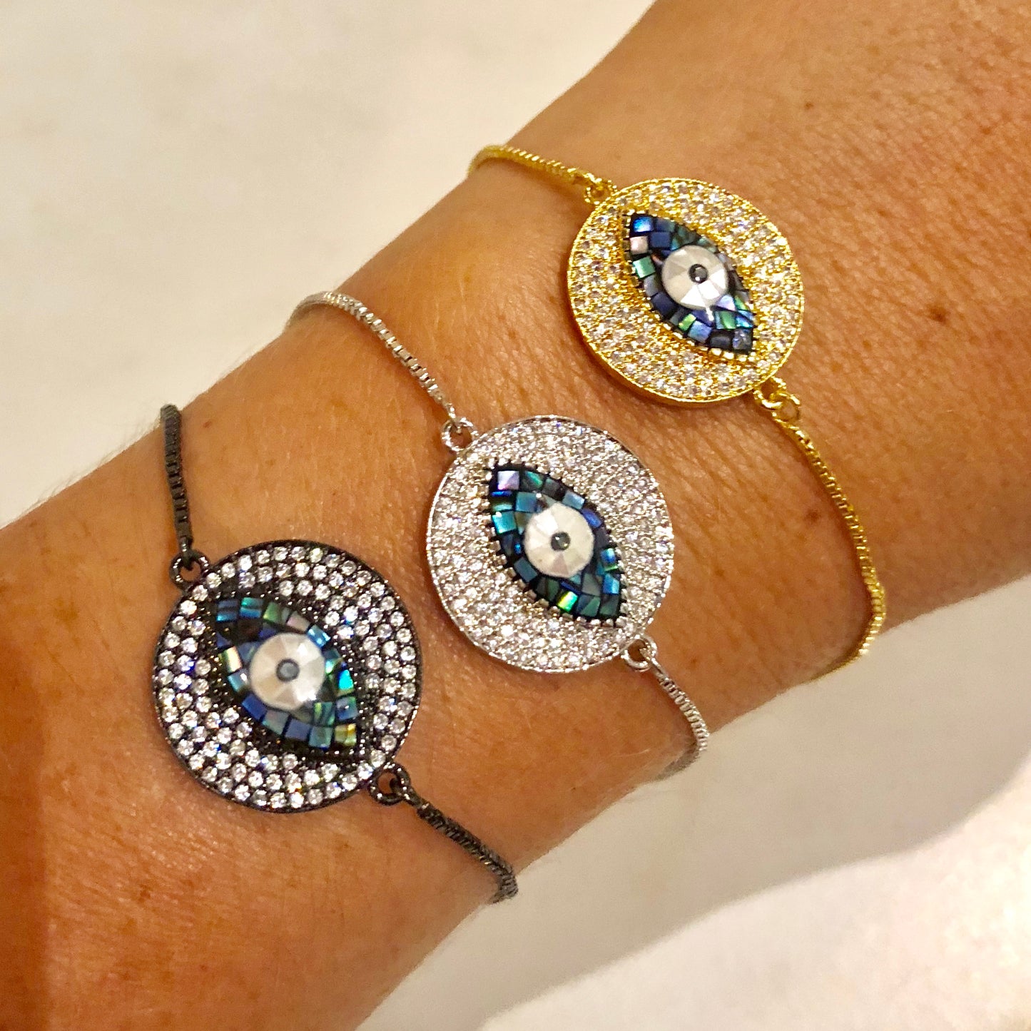 Pulsera Ajustable con OJO de concha ABULON