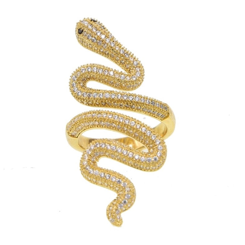 Anillo de VIVORA GRANDE cubierta con ZIRCONIAS