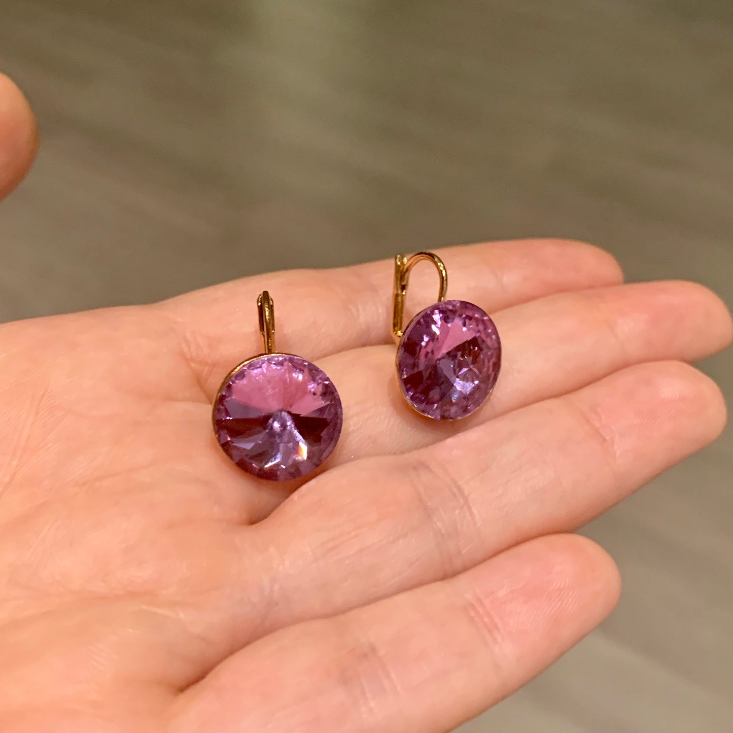Arete Redondo de Cristal Swarovski Sin Bisel