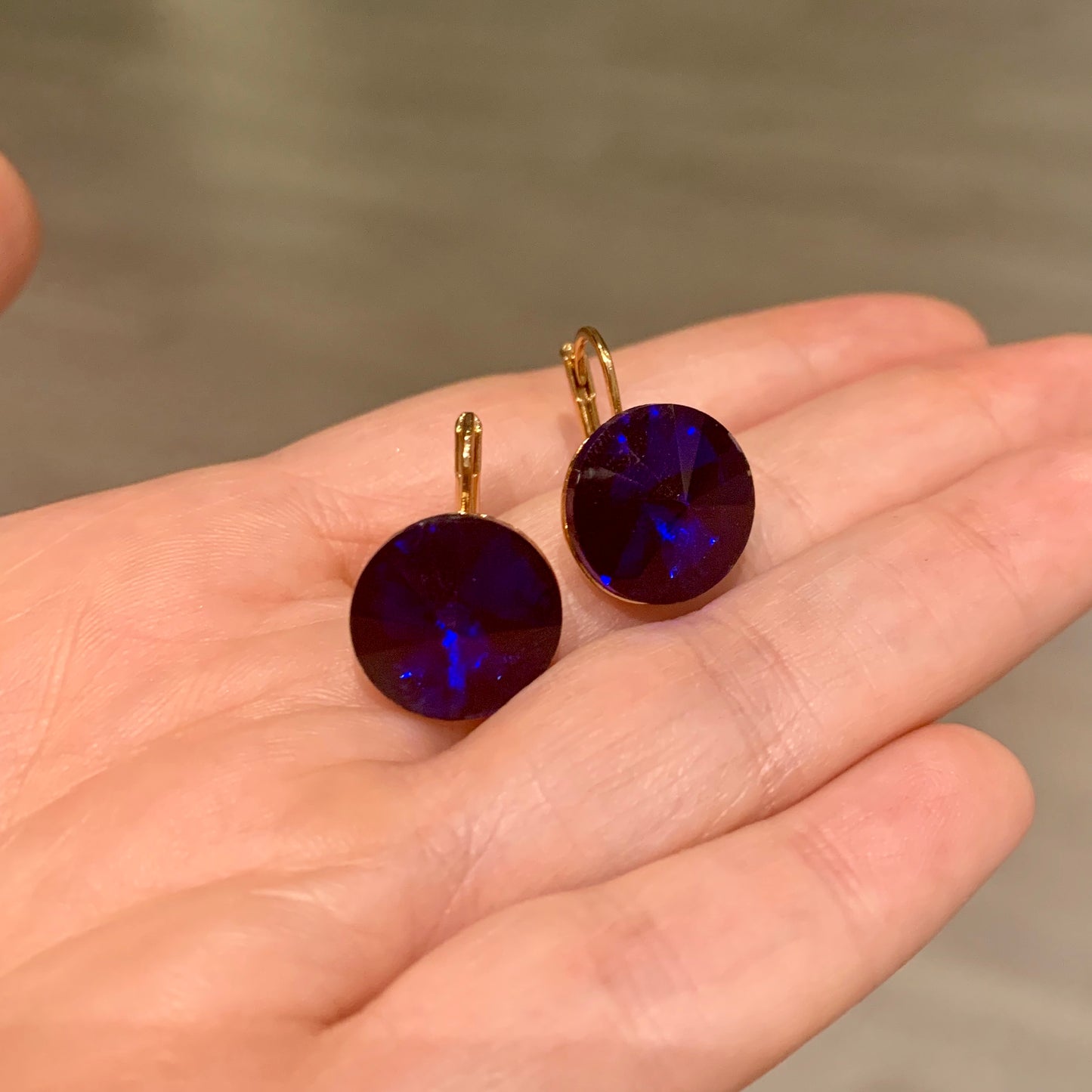 Arete Redondo de Cristal Swarovski Sin Bisel