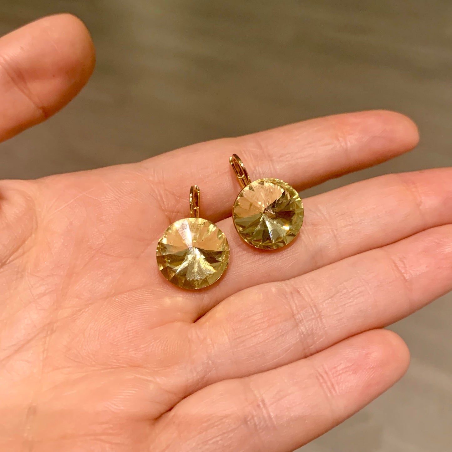 Arete Redondo de Cristal Swarovski Sin Bisel