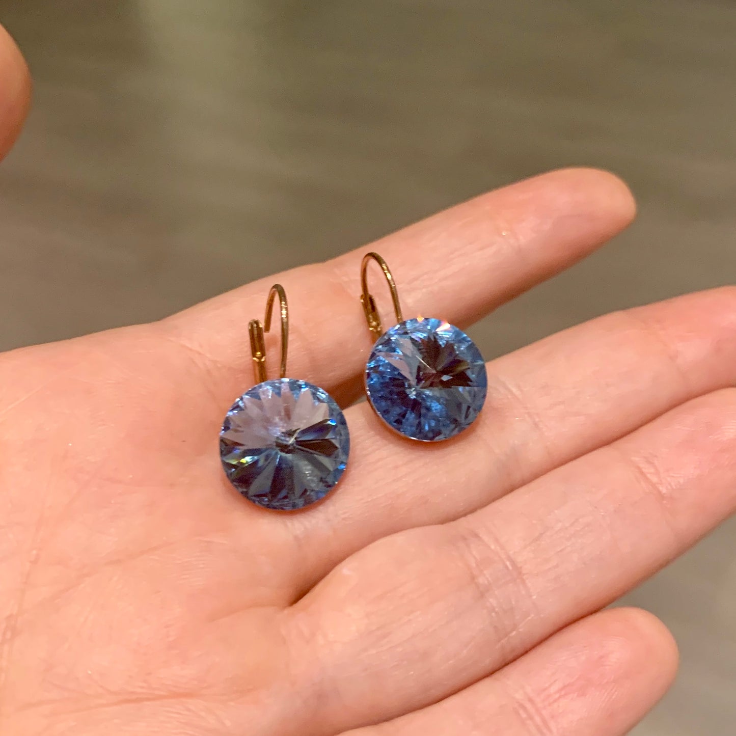 Arete Redondo de Cristal Swarovski Sin Bisel