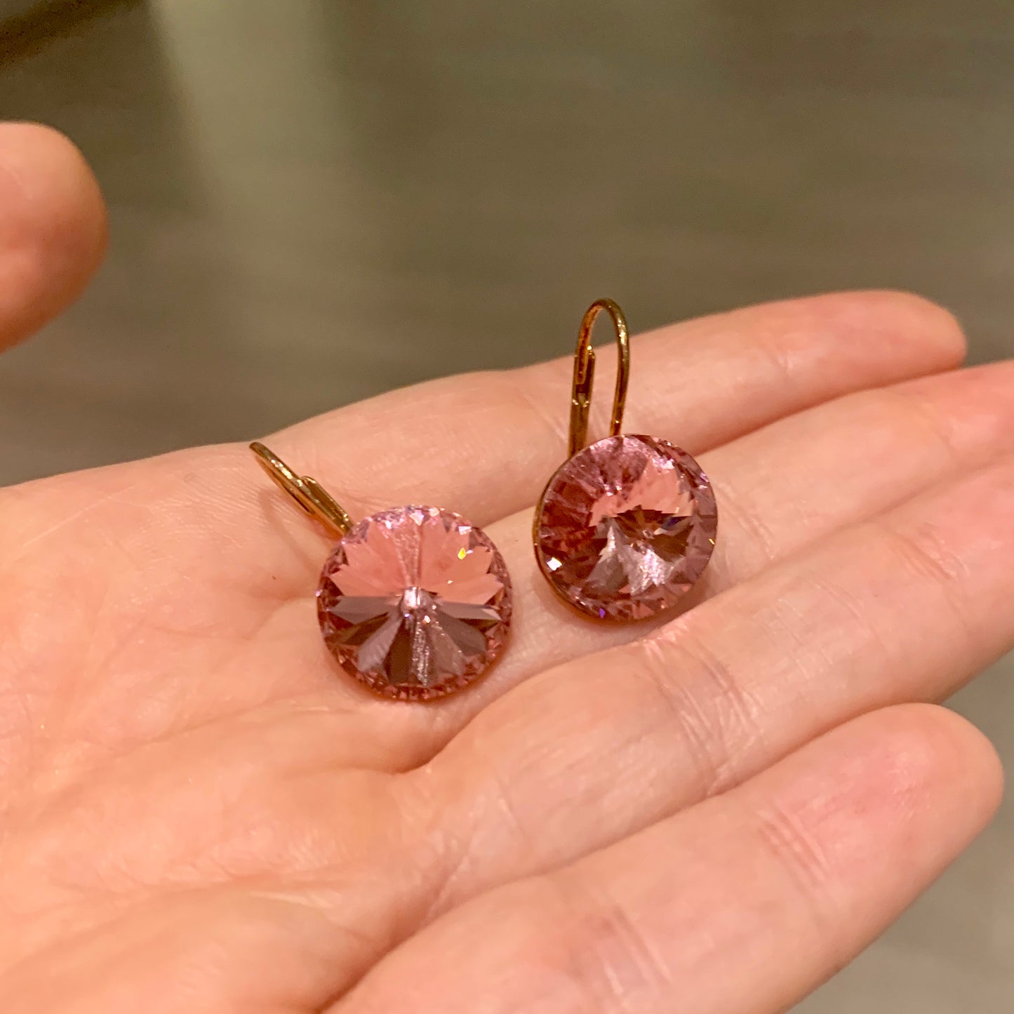 Arete Redondo de Cristal Swarovski Sin Bisel
