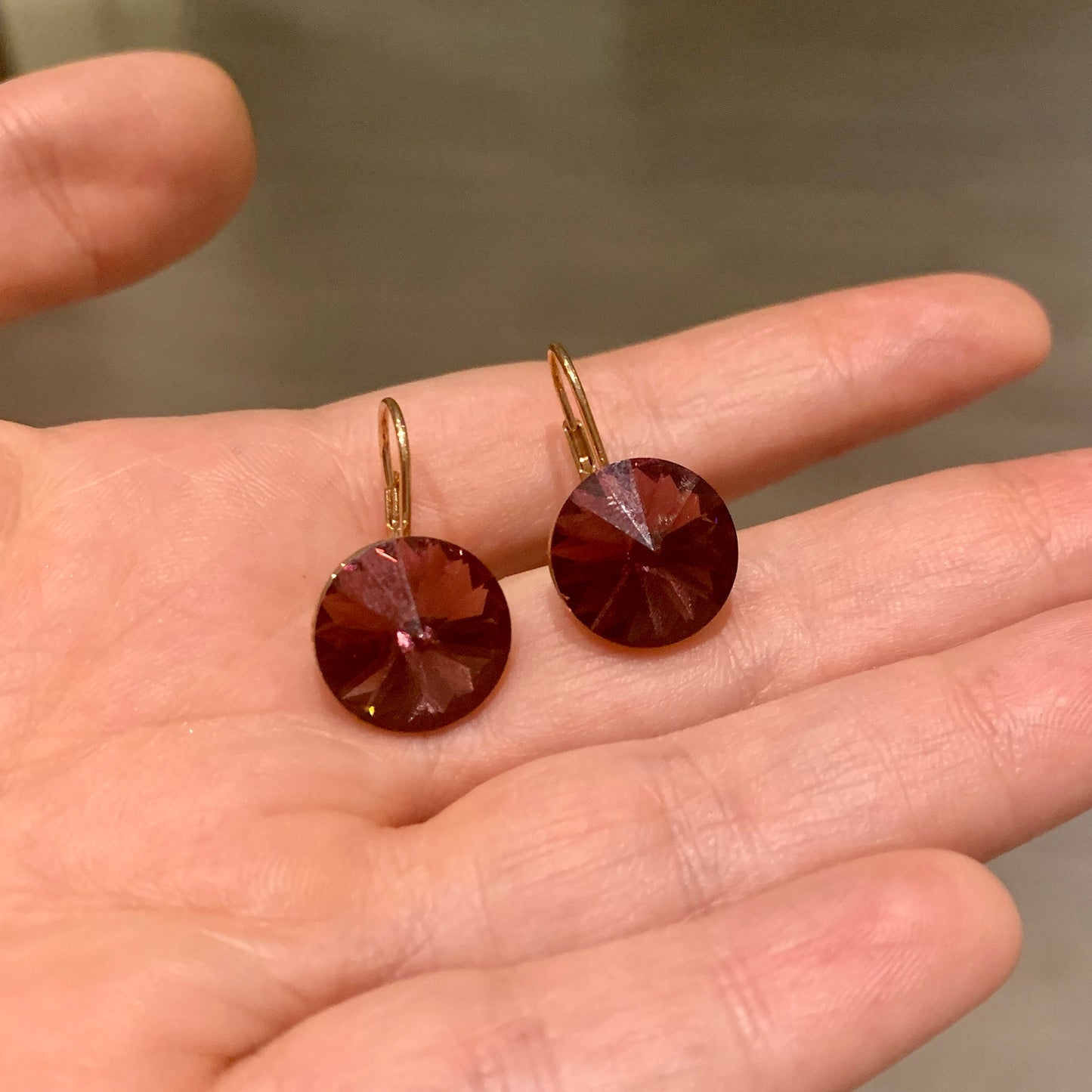 Arete Redondo de Cristal Swarovski Sin Bisel