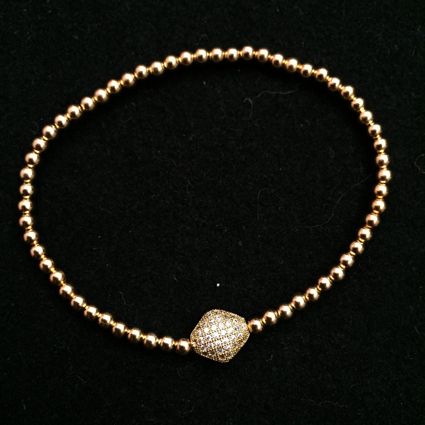 Pulseras de Goldfilled con rombo de Cristales (4 colores)